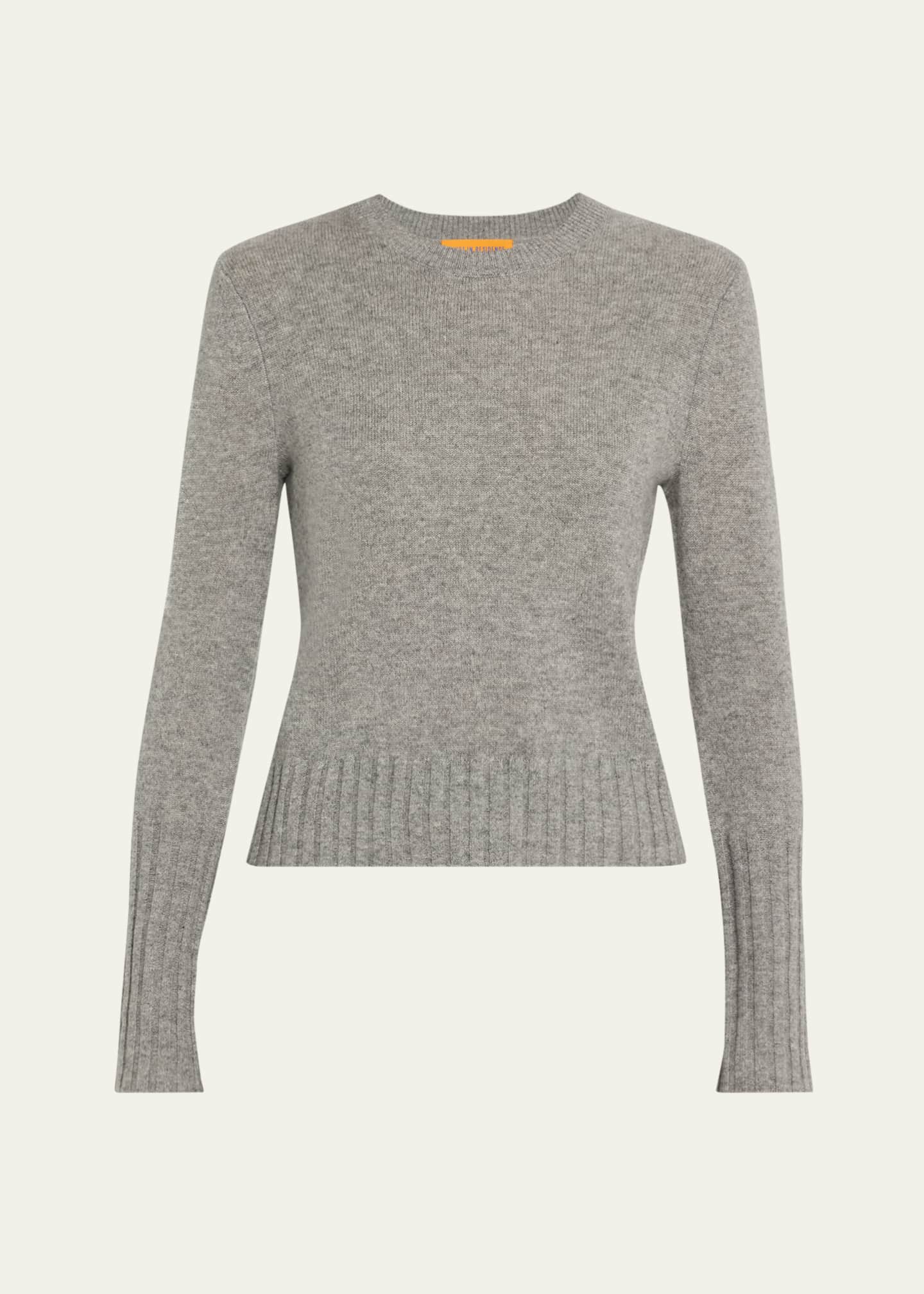 Guest in Residence Shrunken Crewneck Sweater in Cashmere Image 1 of 5