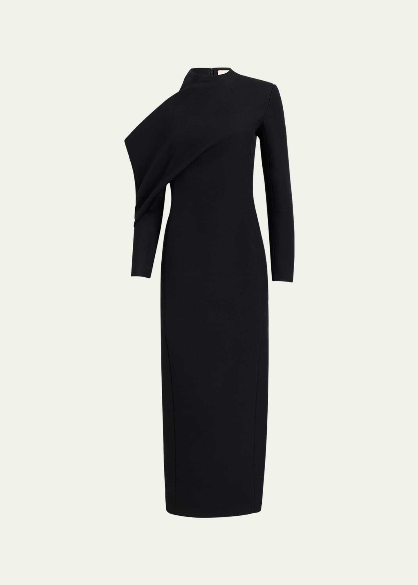 Khaite Trey Long Cold-Shoulder Dress Image 1 of 5