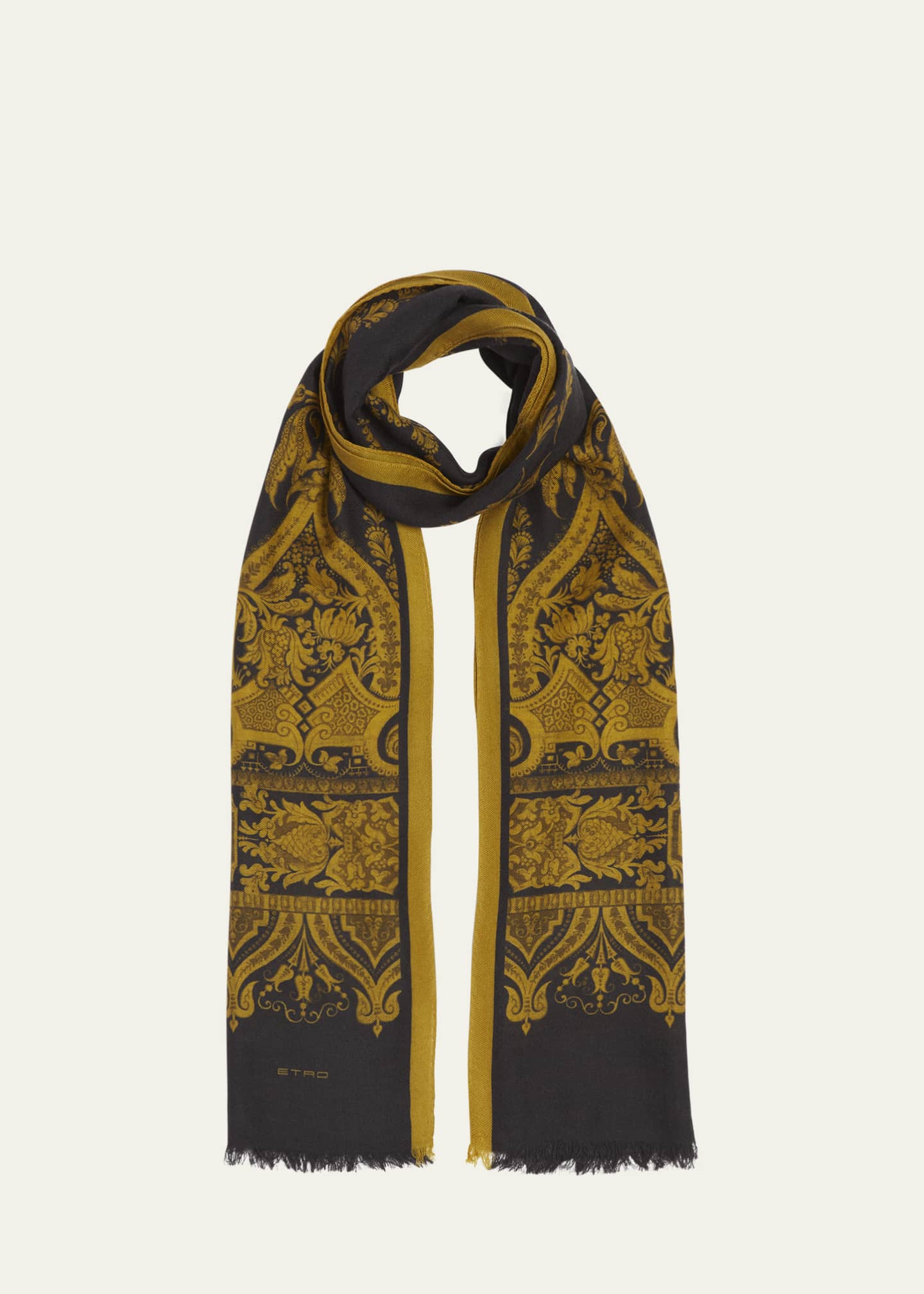 Etro Floral Paisley Cashmere-Blend Scarf Image 1 of 4