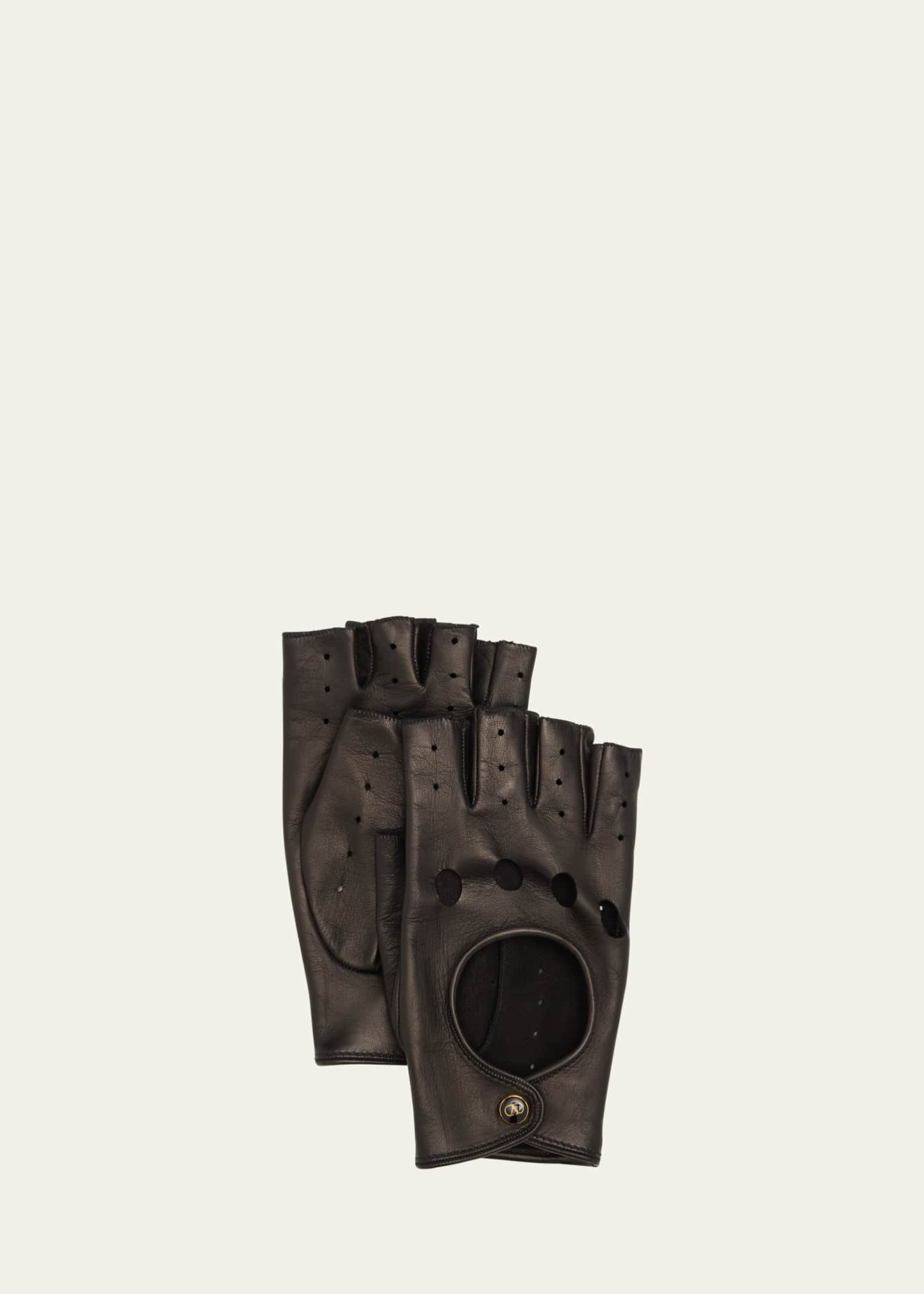 Valentino VLOGO Signature Leather Fingerless Gloves Image 1 of 2