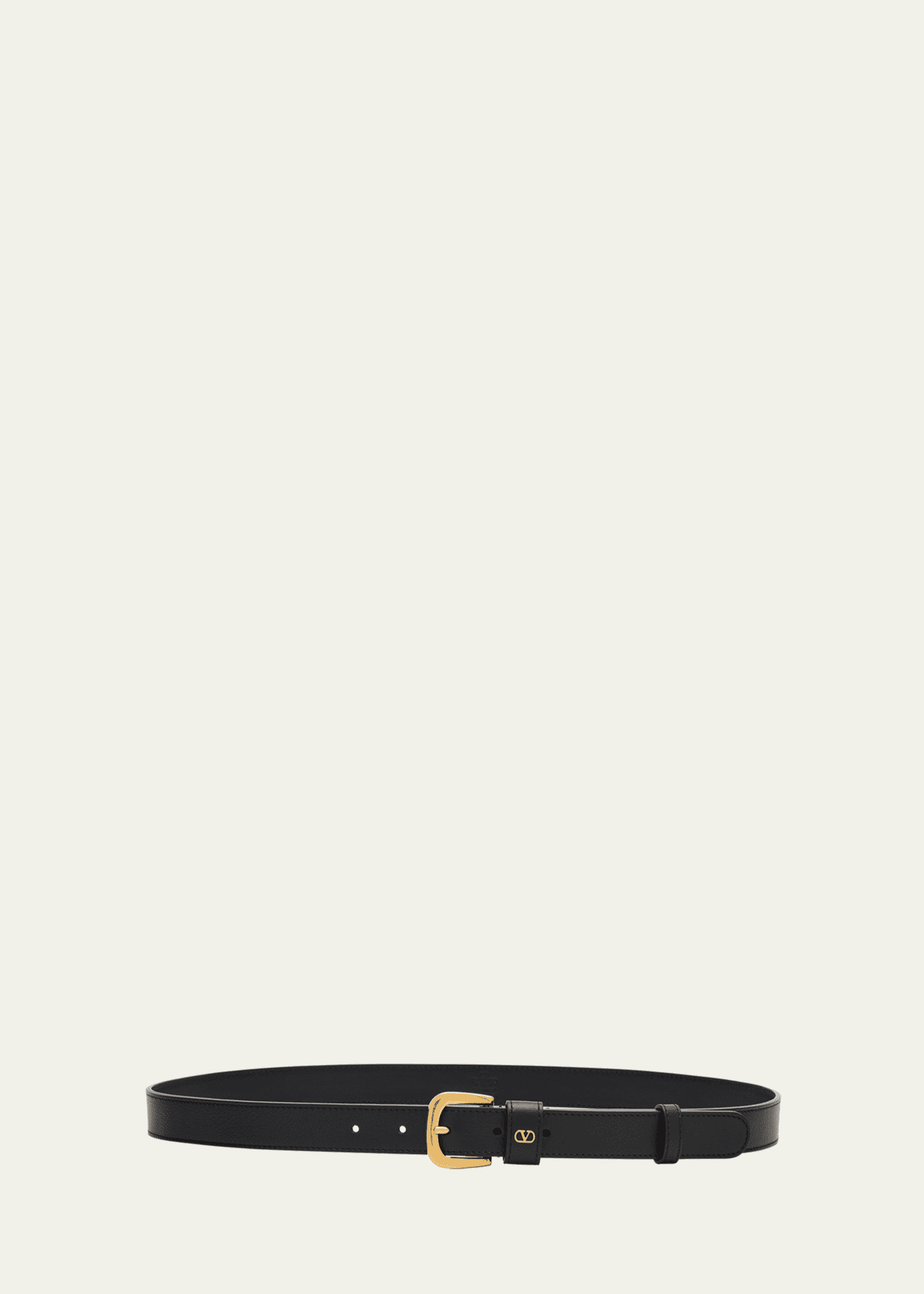 Valentino Garavani VLogo Signature Embellished Leather Belt, 25mm Image 1 of 2