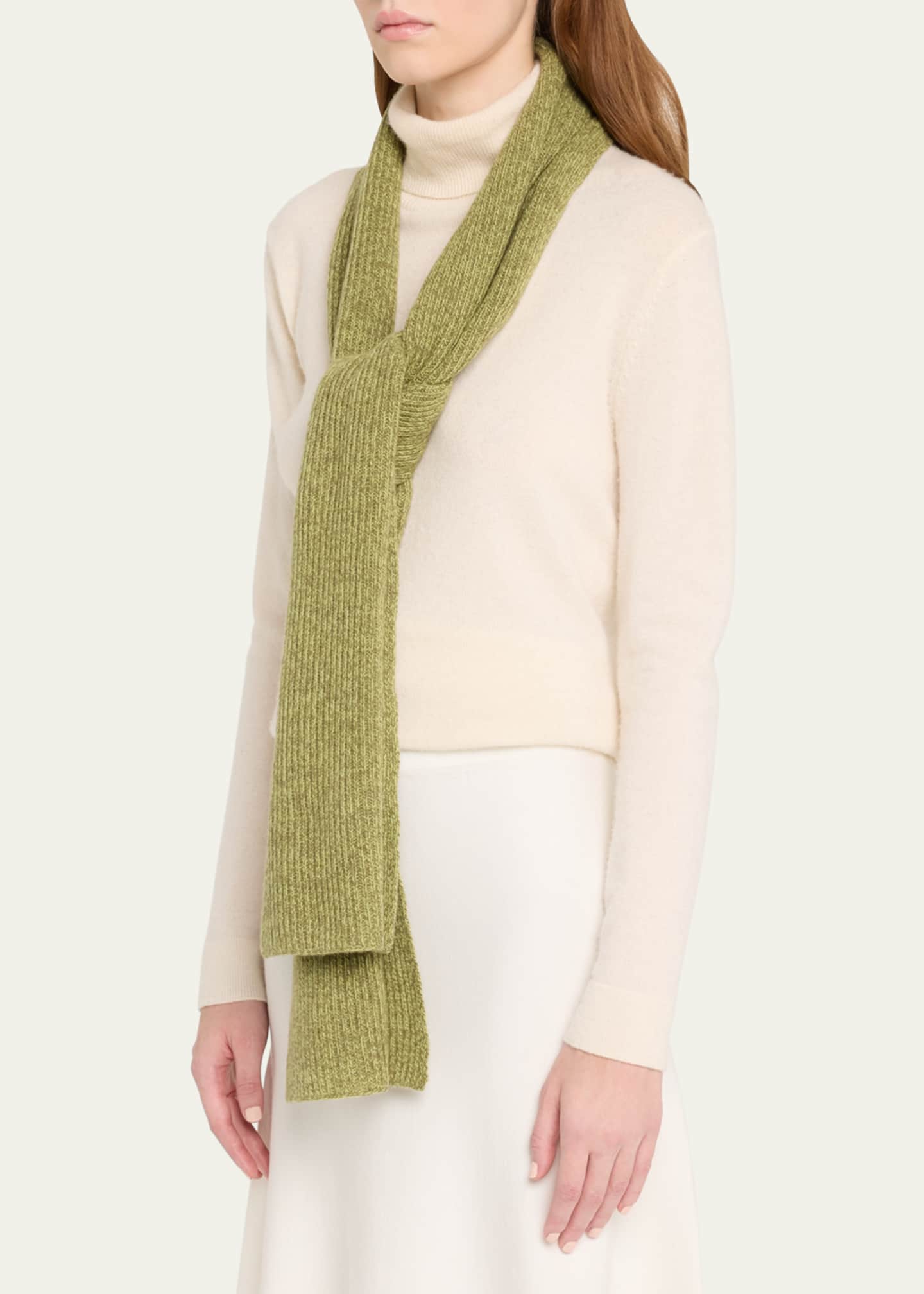 Portolano Tweed Ribbed Cashmere Scarf Bergdorf Goodman