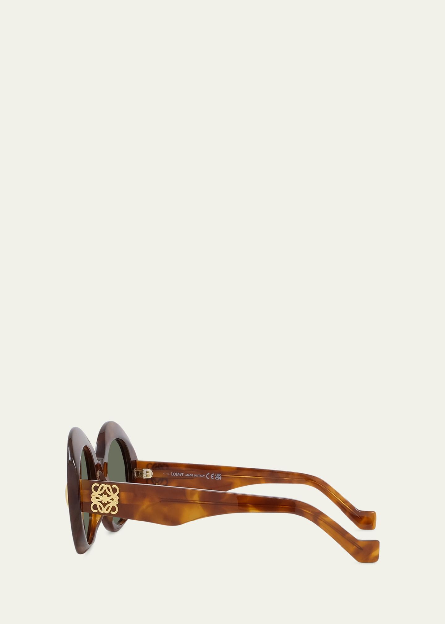 LOEWE Anagram Round Acetate Sunglasses - Bergdorf Goodman