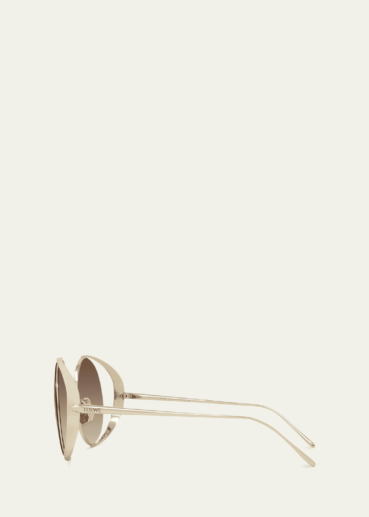 Loewe Signature Round Cutout Metal Sunglasses Image 3 of 3