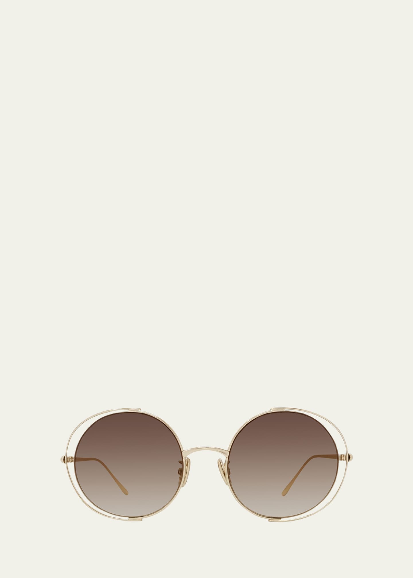 Loewe Signature Round Cutout Metal Sunglasses Image 1 of 3