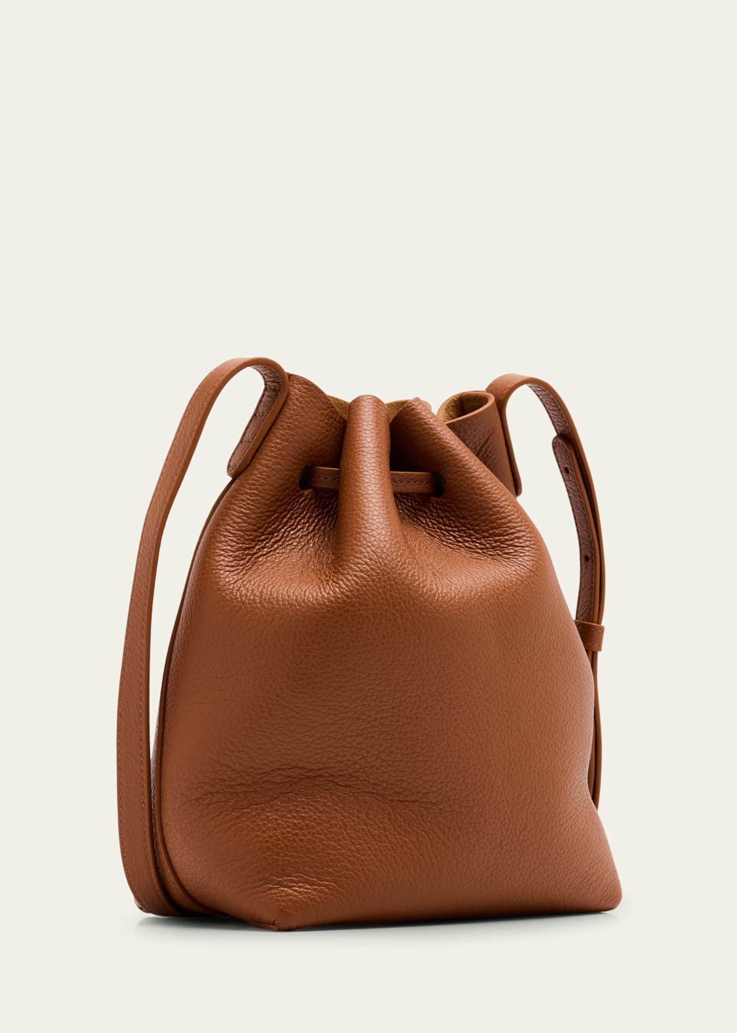 Mansur Gavriel Mini Drawstring Leather Bucket Bag Image 3 of 6