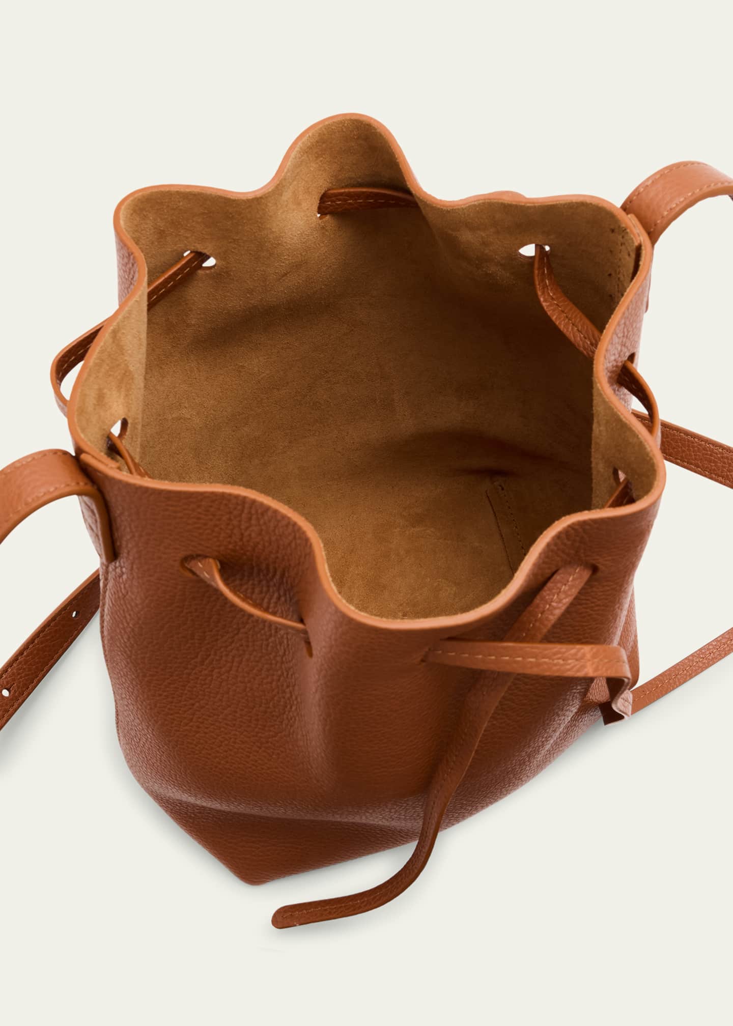 Mansur Gavriel Mini Drawstring Leather Bucket Bag Image 4 of 6