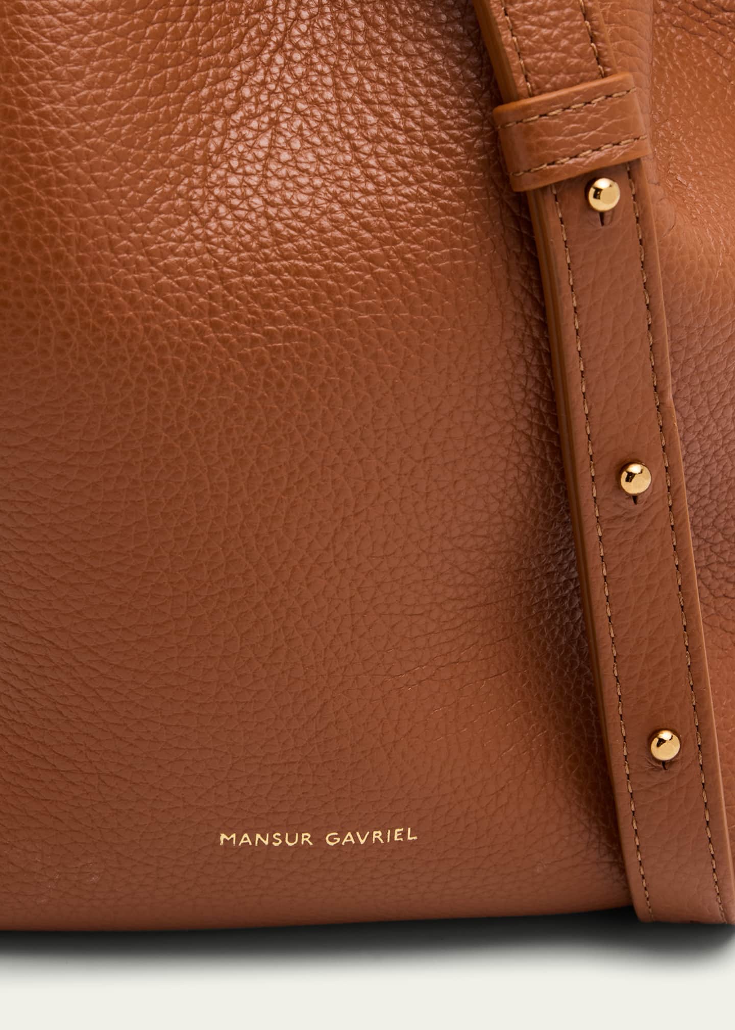 Mansur Gavriel Mini Drawstring Leather Bucket Bag Image 6 of 6