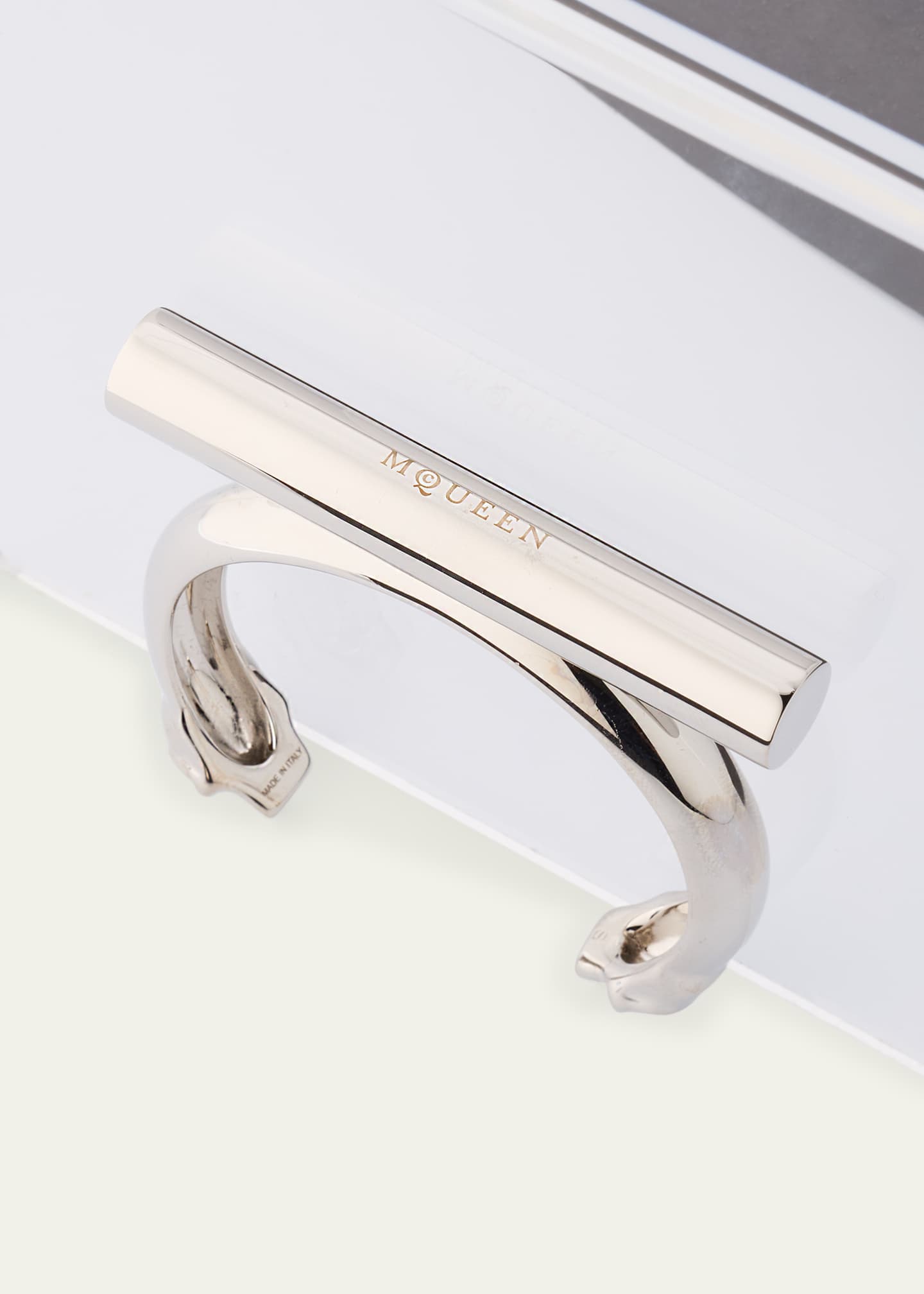 McQueen Sculptural Logo Cuff Bracelet Image 3 of 5