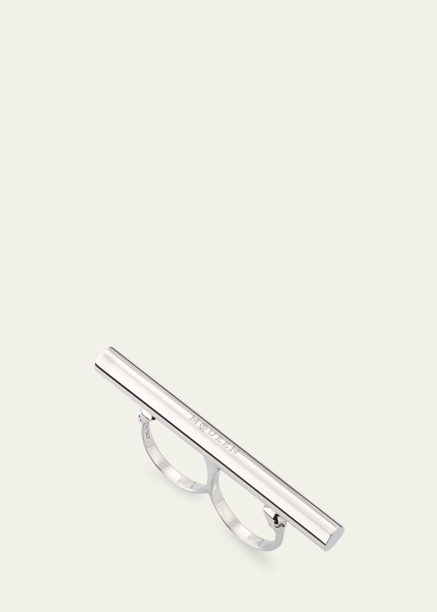 McQueen Logo Cross Bar Double Ring Image 3 of 5