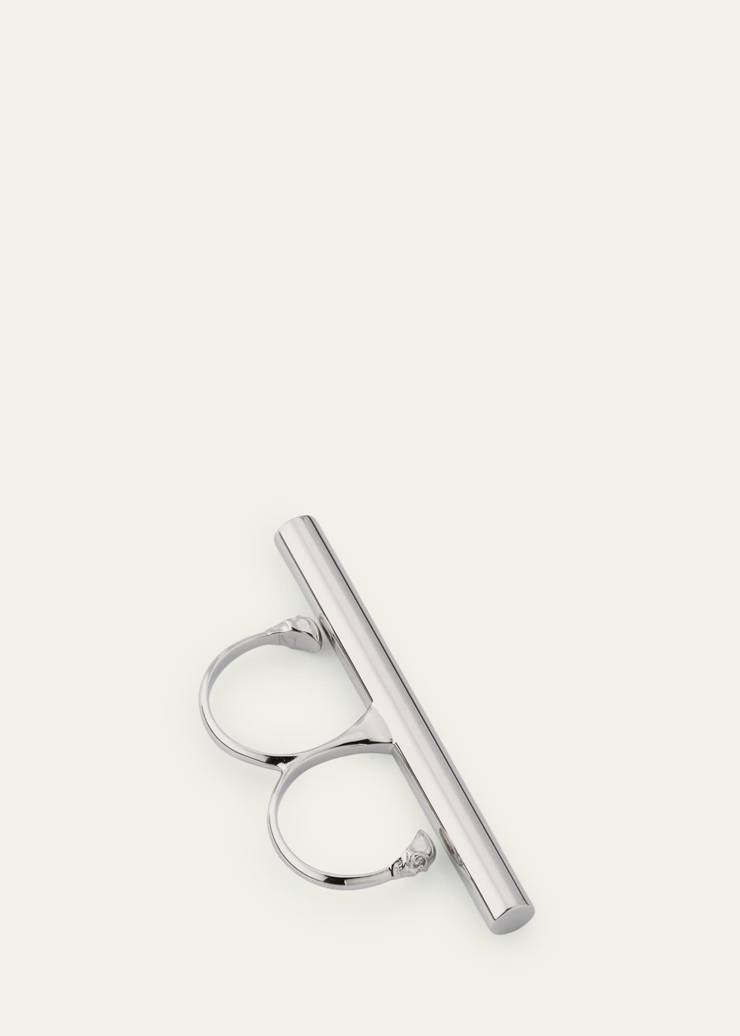 McQueen Logo Cross Bar Double Ring Image 4 of 5
