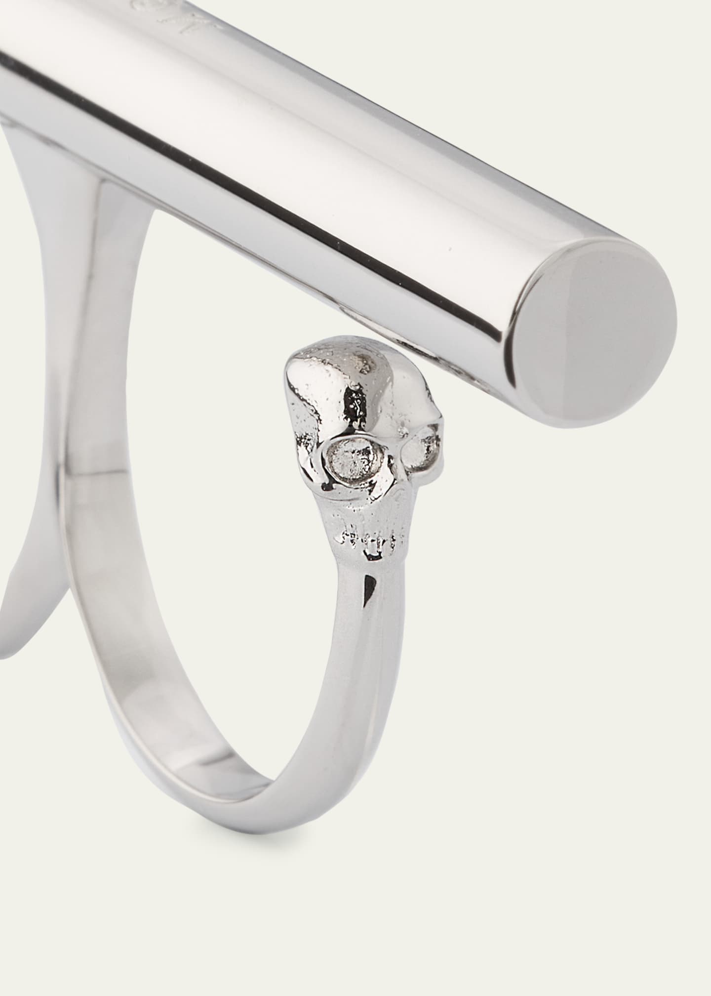 McQueen Logo Cross Bar Double Ring Image 5 of 5