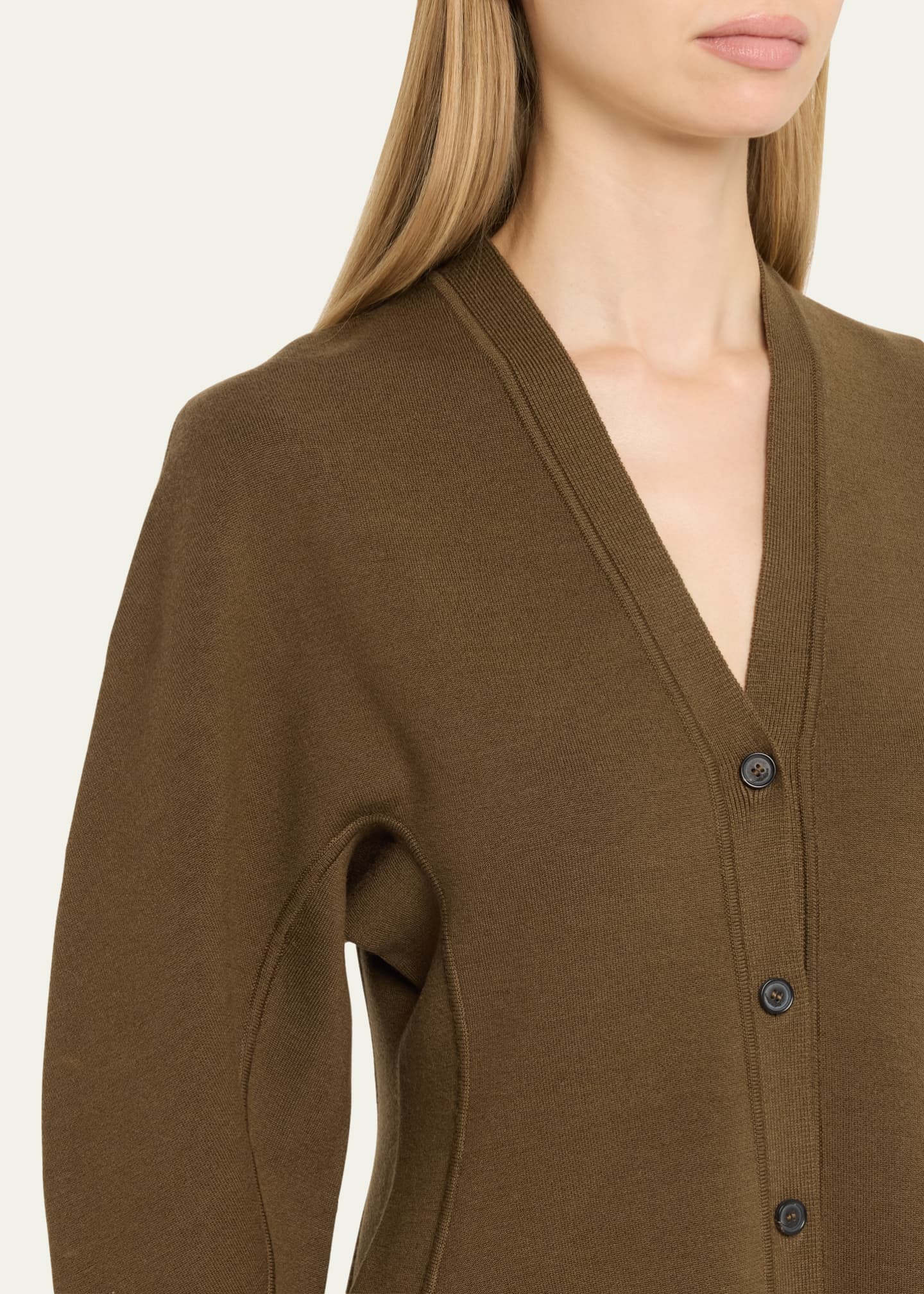 ASHLYN Henry Long ButtonDown Cardigan Bergdorf Goodman