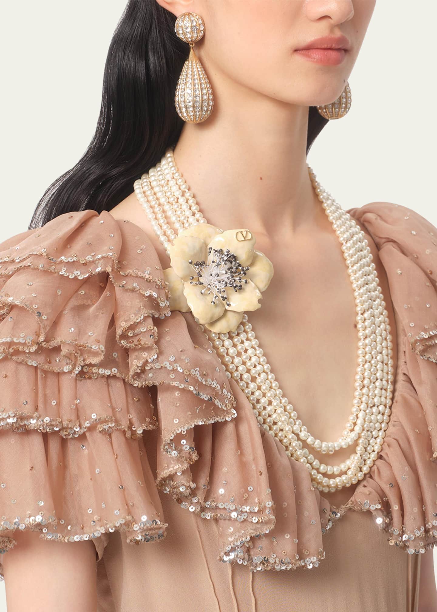 Valentino Garavani Fleur Lumineuse Necklace Image 2 of 4