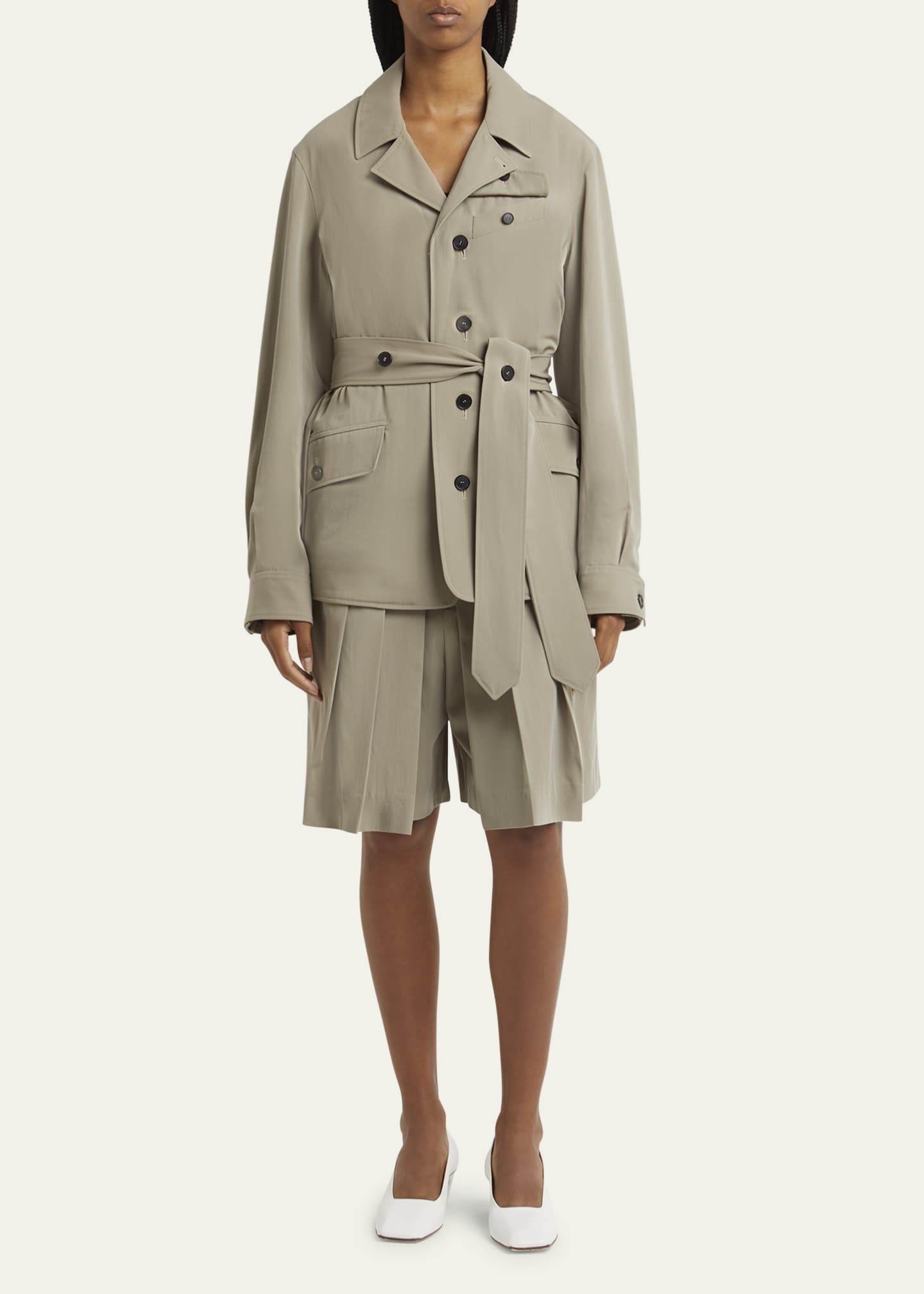 SETCHU Travel Self-Tie Wool Safari Jacket Image 2 of 5