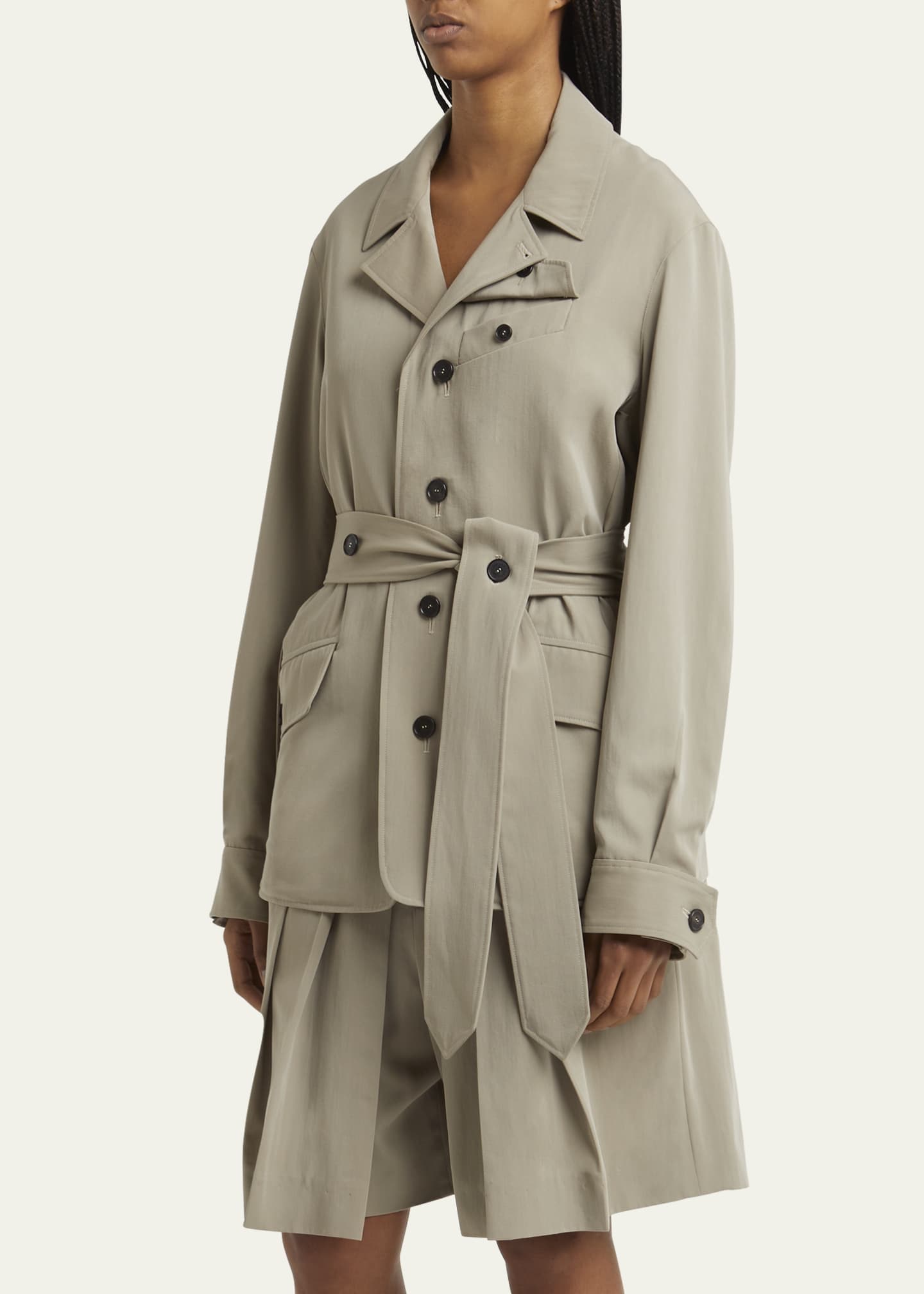SETCHU Travel Self-Tie Wool Safari Jacket Image 4 of 5