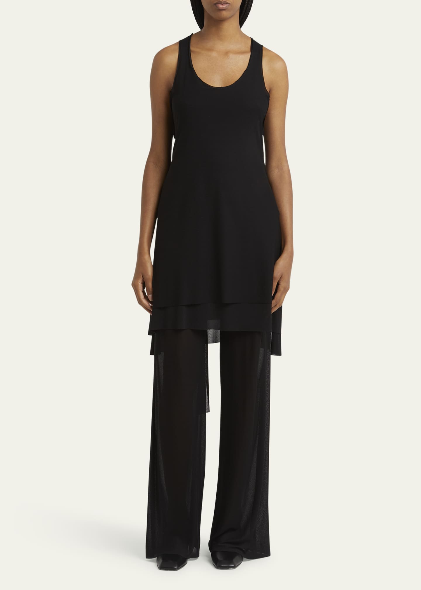 SETCHU Layered Sheer Mini Tank Dress - Bergdorf Goodman