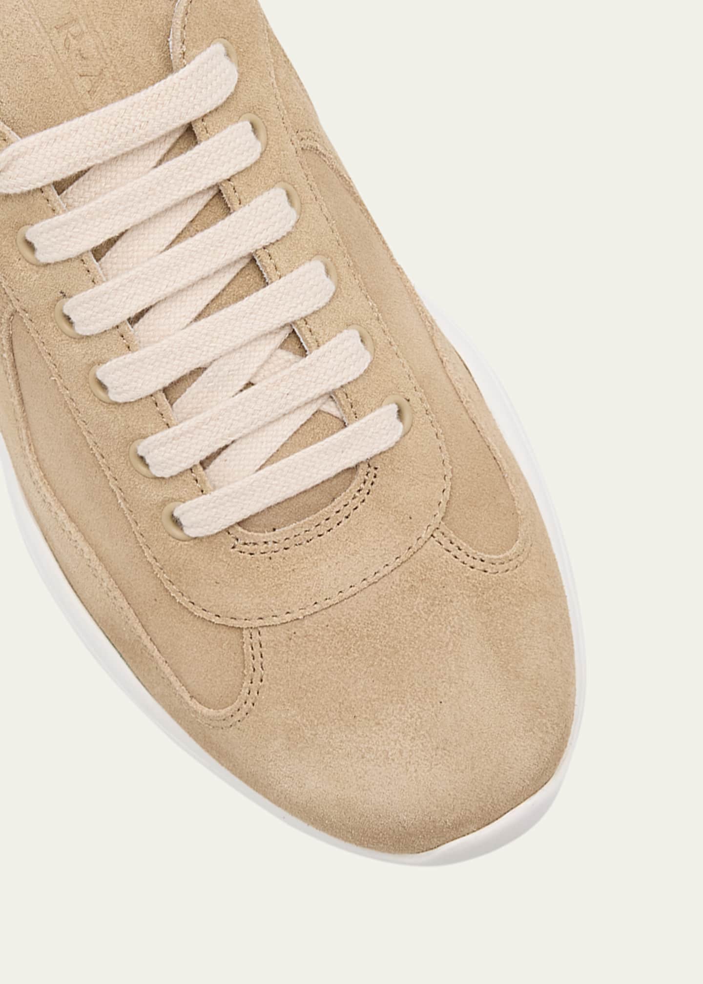 Prada Men's Americas Cup Suede Low-Top Sneakers Image 3 of 4