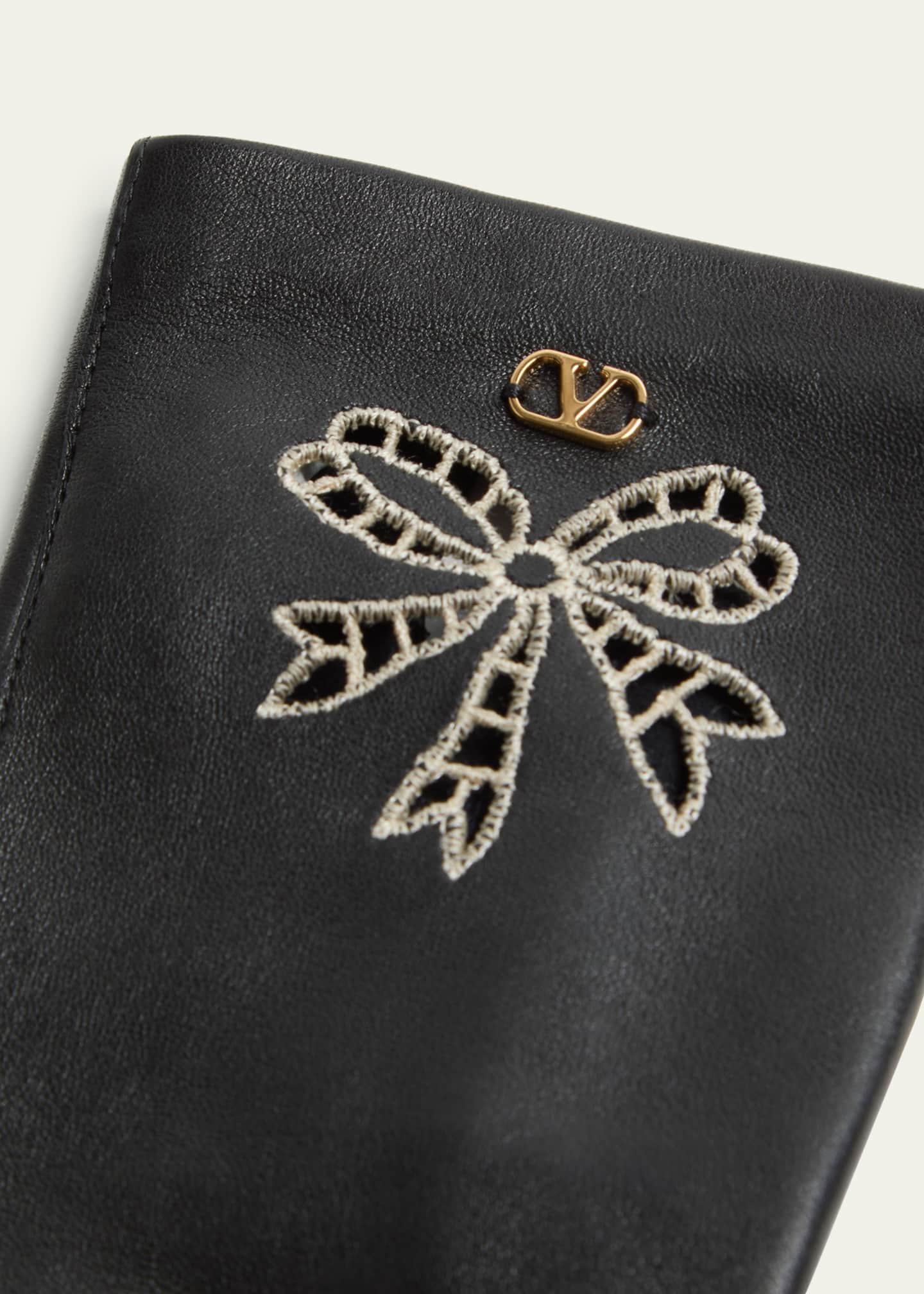 Valentino Garavani VLOGO Signature Cutout Leather Gloves