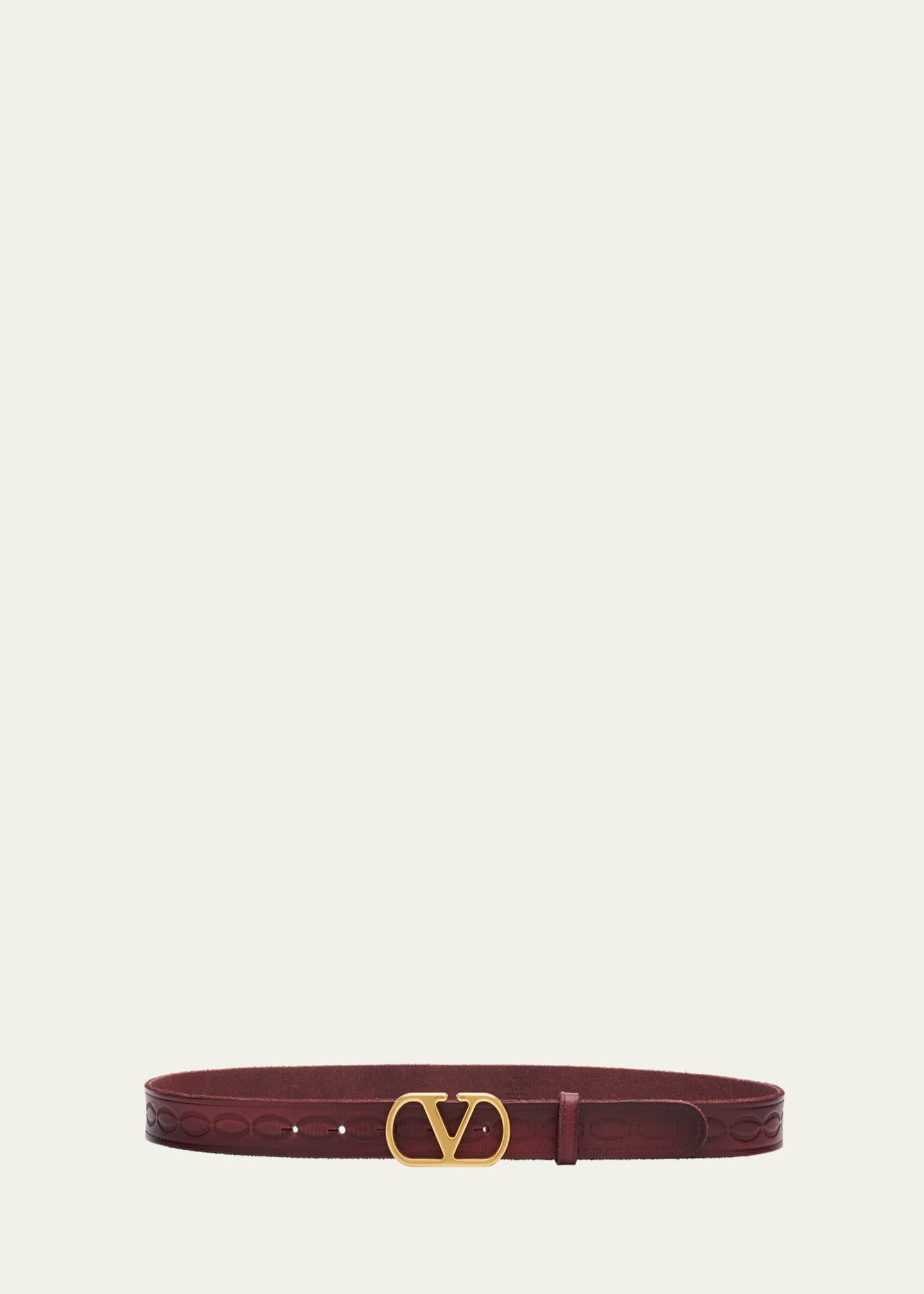 Valentino Garavani VLogo Signature Medium Leather Belt Image 1 of 2