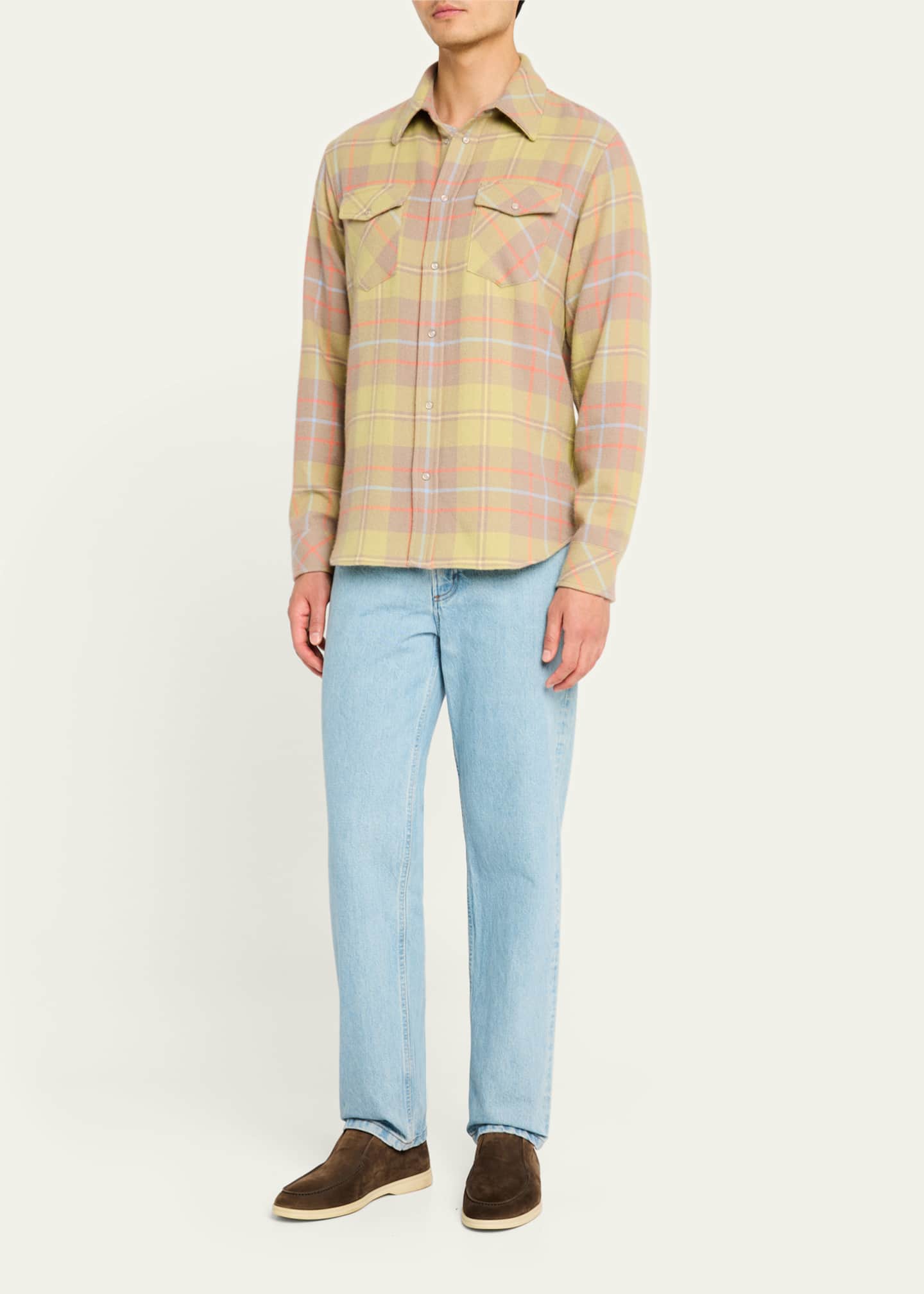 God's True Cashmere Men's Rose Quartz Sport Shirt Image 2 of 5
