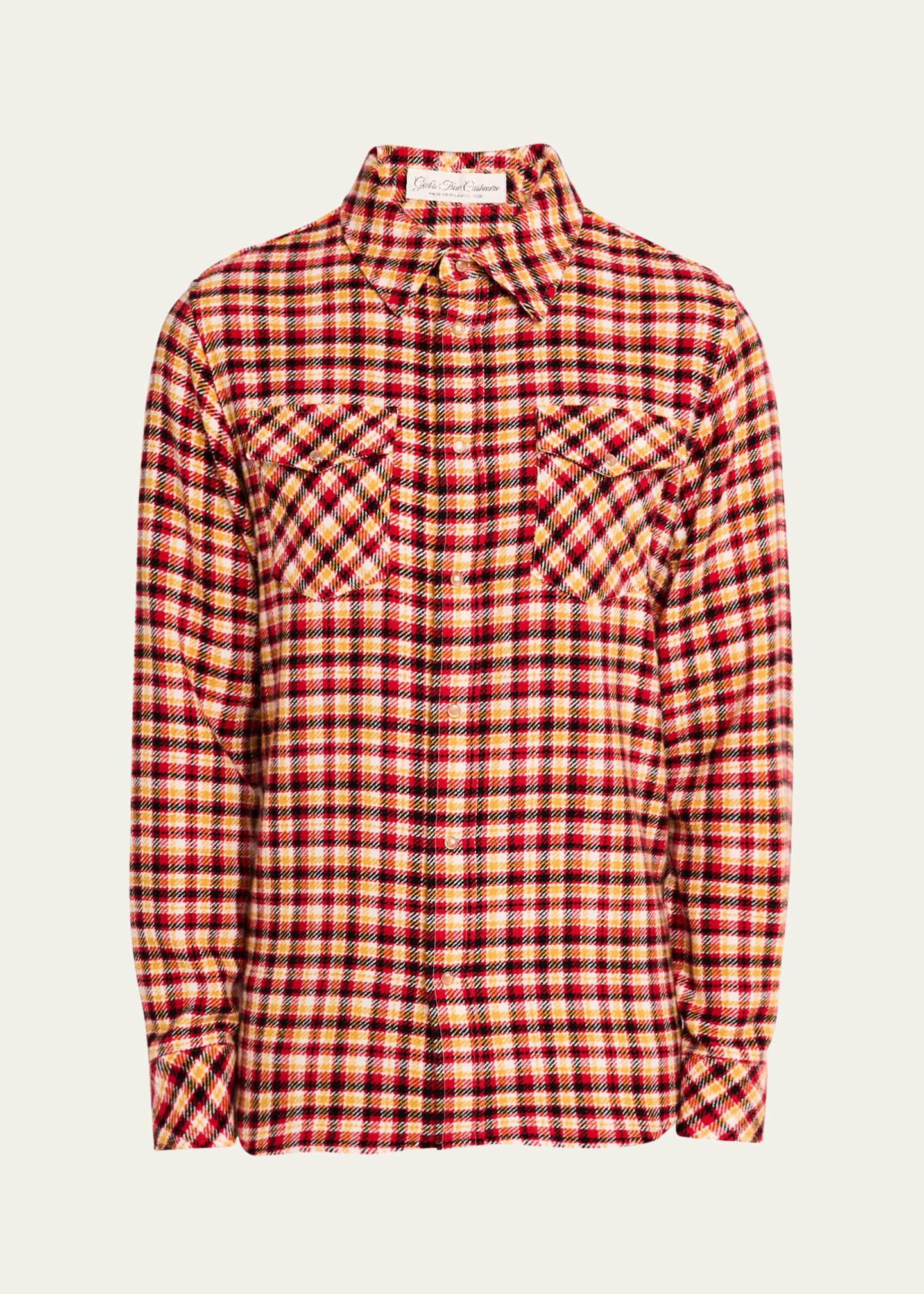 God's True Cashmere Men's Sunstone Tartan Sport Shirt Image 1 of 5