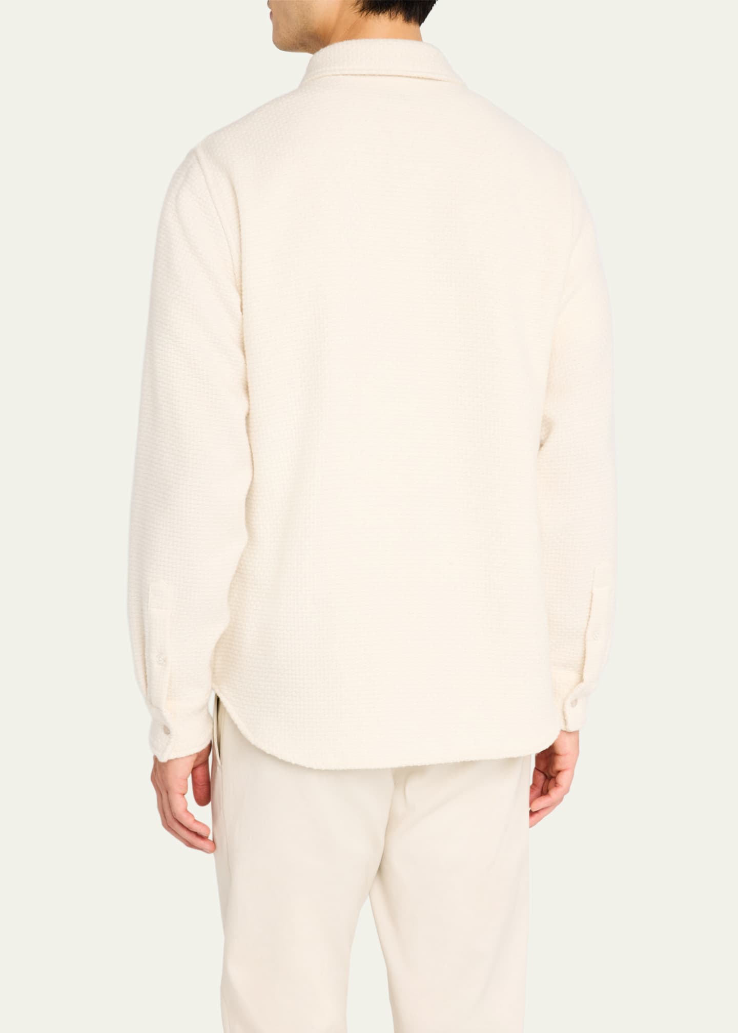 God's True Cashmere Men's Rose Quartz Waffle Sport Shirt Image 3 of 5
