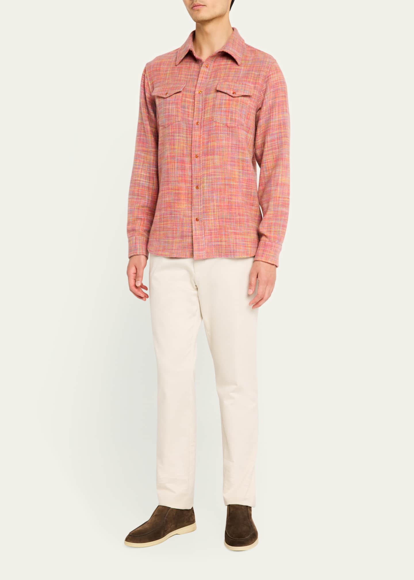 God's True Cashmere Men's Carnelian Multi Sport Shirt Image 2 of 5