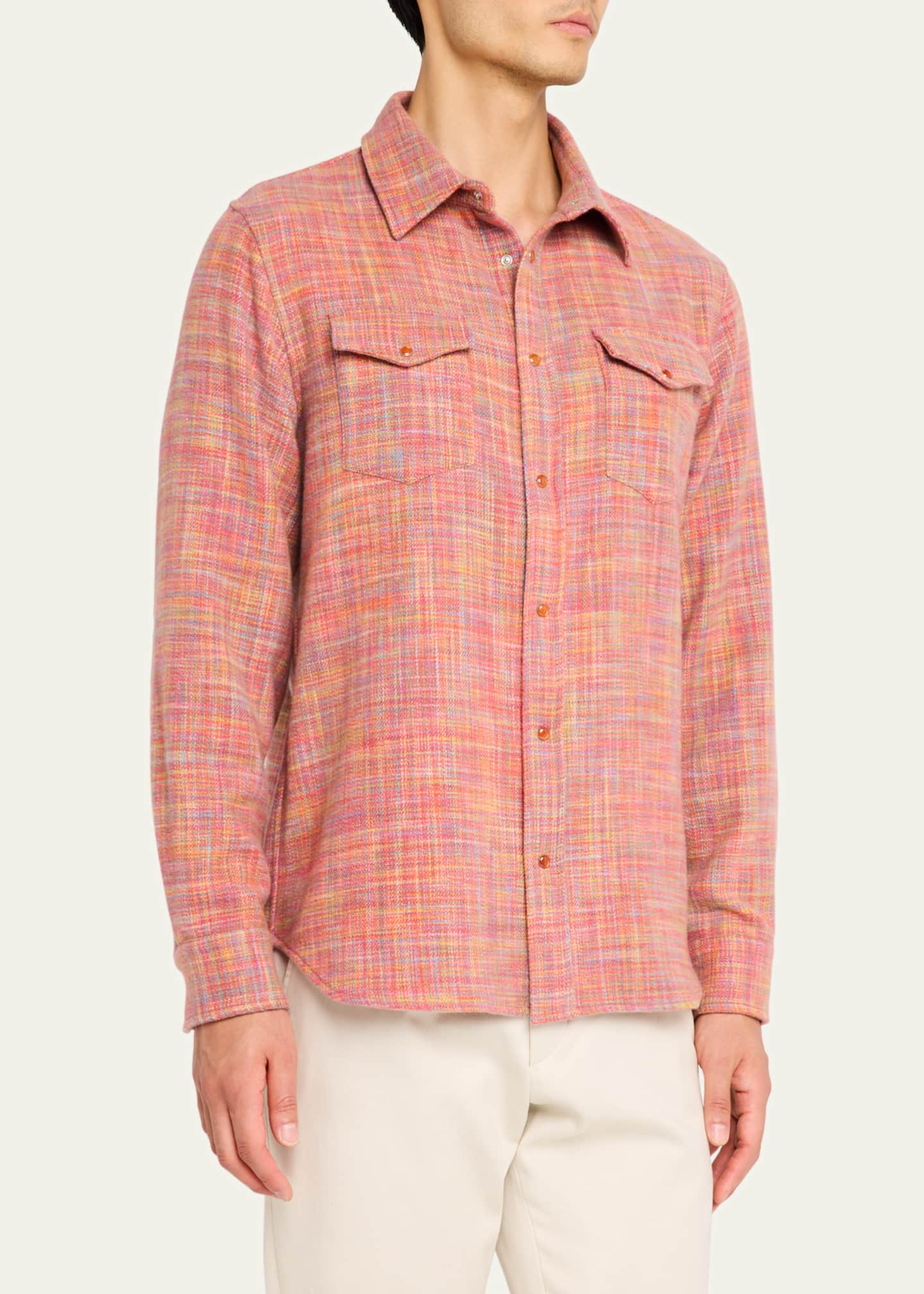 God's True Cashmere Men's Carnelian Multi Sport Shirt Image 4 of 5