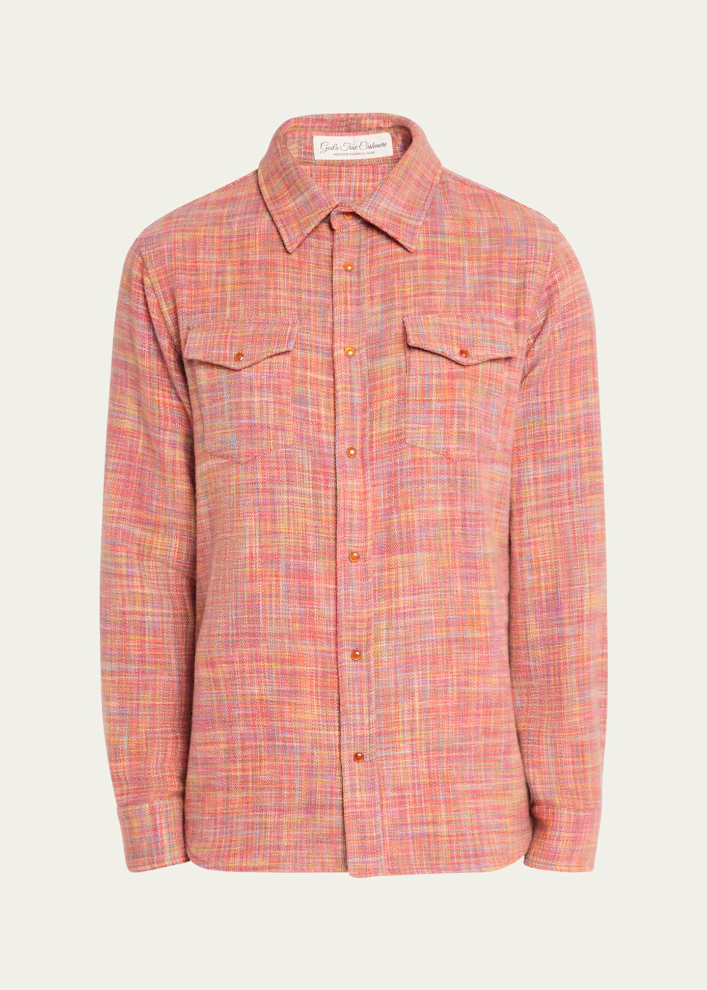 God's True Cashmere Men's Carnelian Multi Sport Shirt Image 1 of 5
