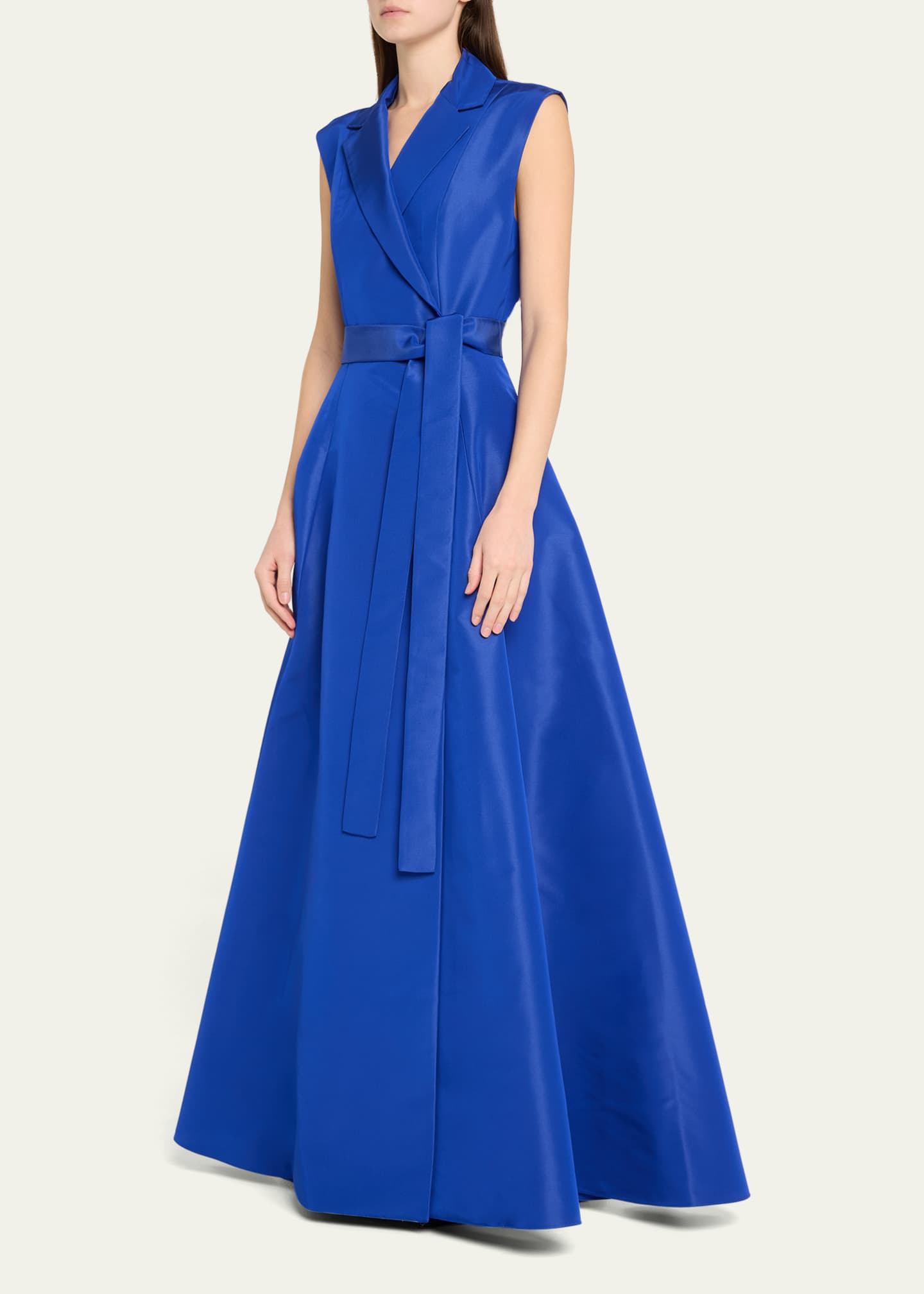 Carolina Herrera Belted Sleeveless Trench Gown Image 4 of 5