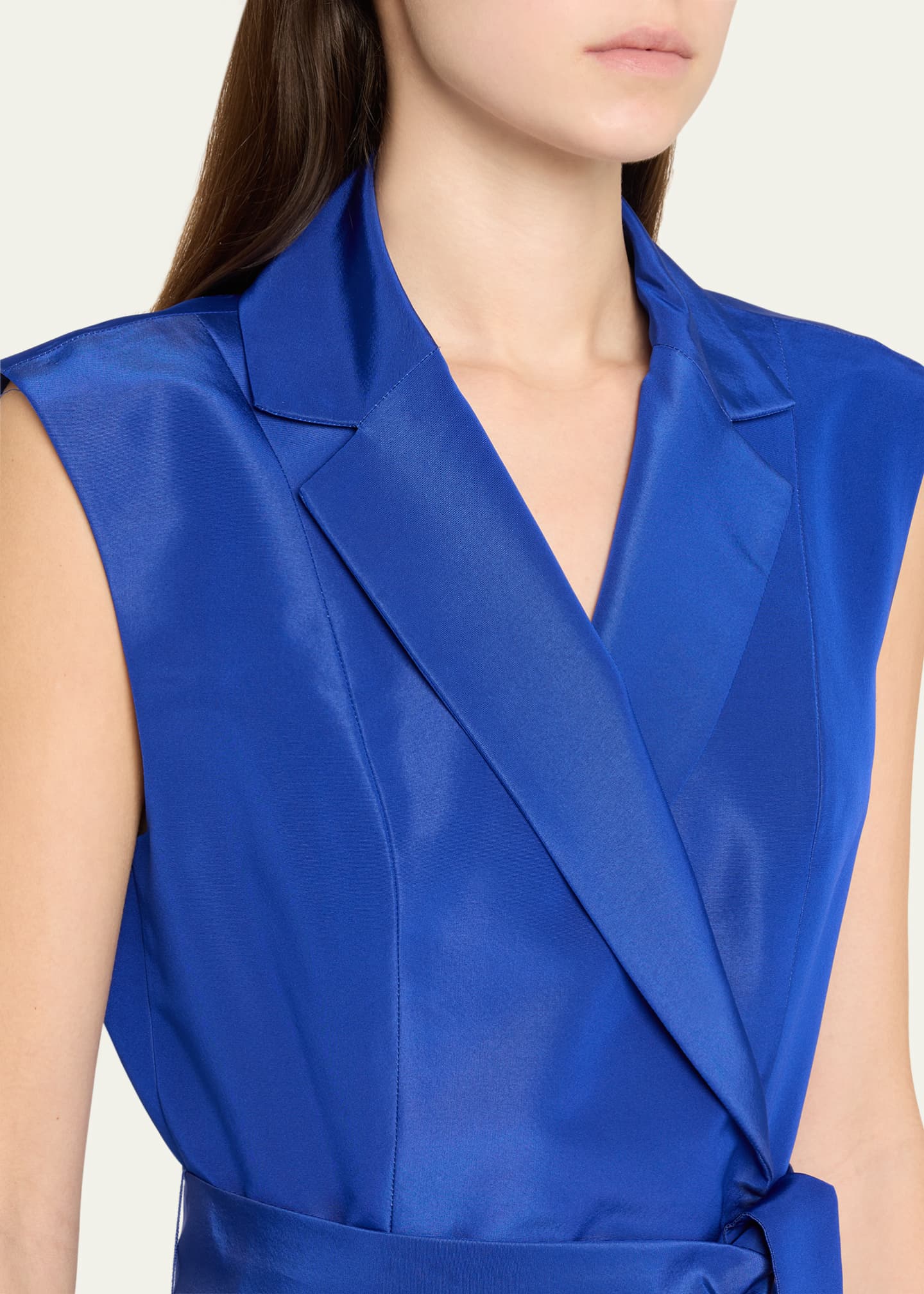 Carolina Herrera Belted Sleeveless Trench Gown Image 5 of 5
