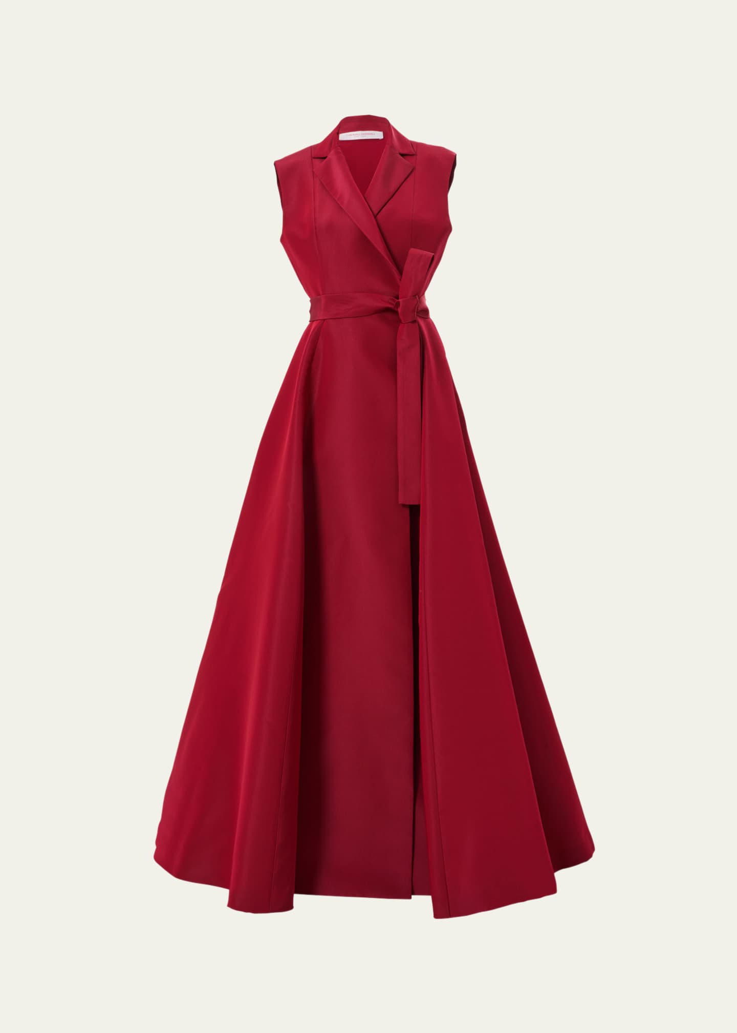 Carolina Herrera Belted Sleeveless Trench Gown Image 1 of 5