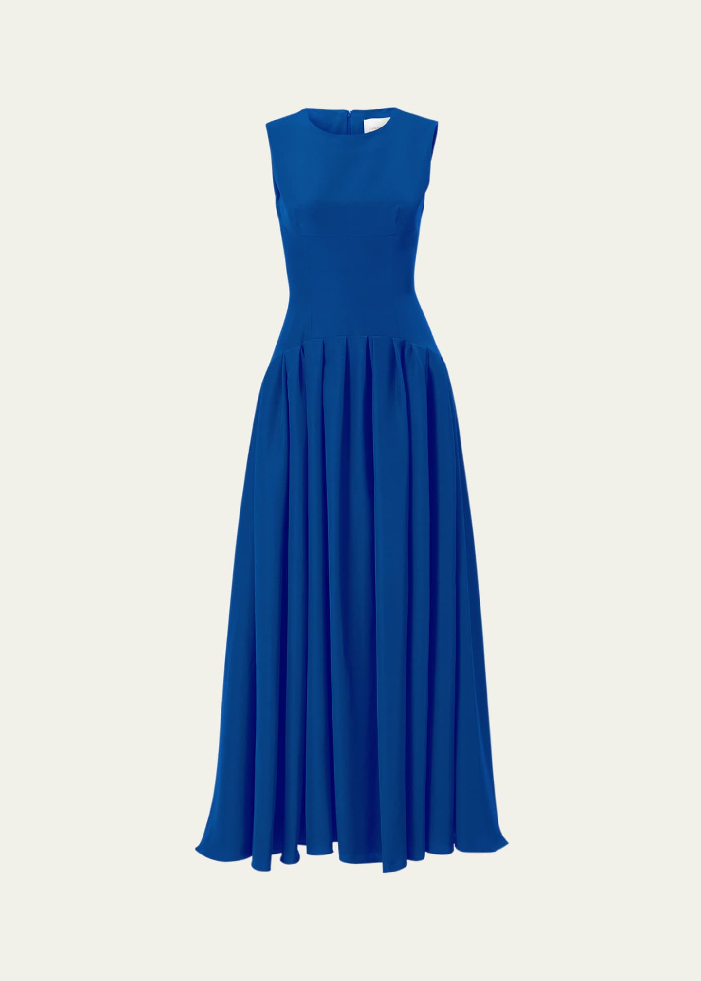 Carolina Herrera Long Fit-Flare Cotton Dress Image 1 of 5