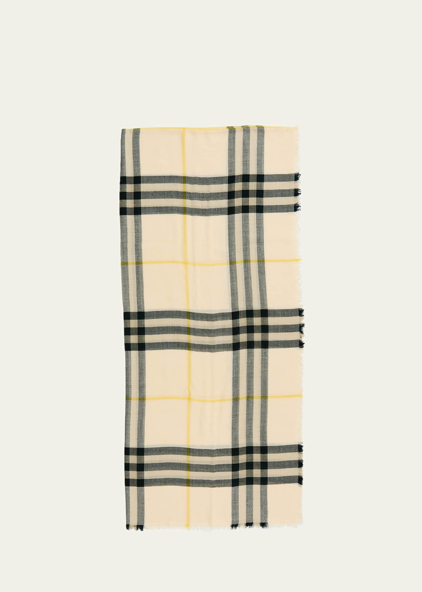 Burberry Giant Check Wool Scarf Image 1 of 2