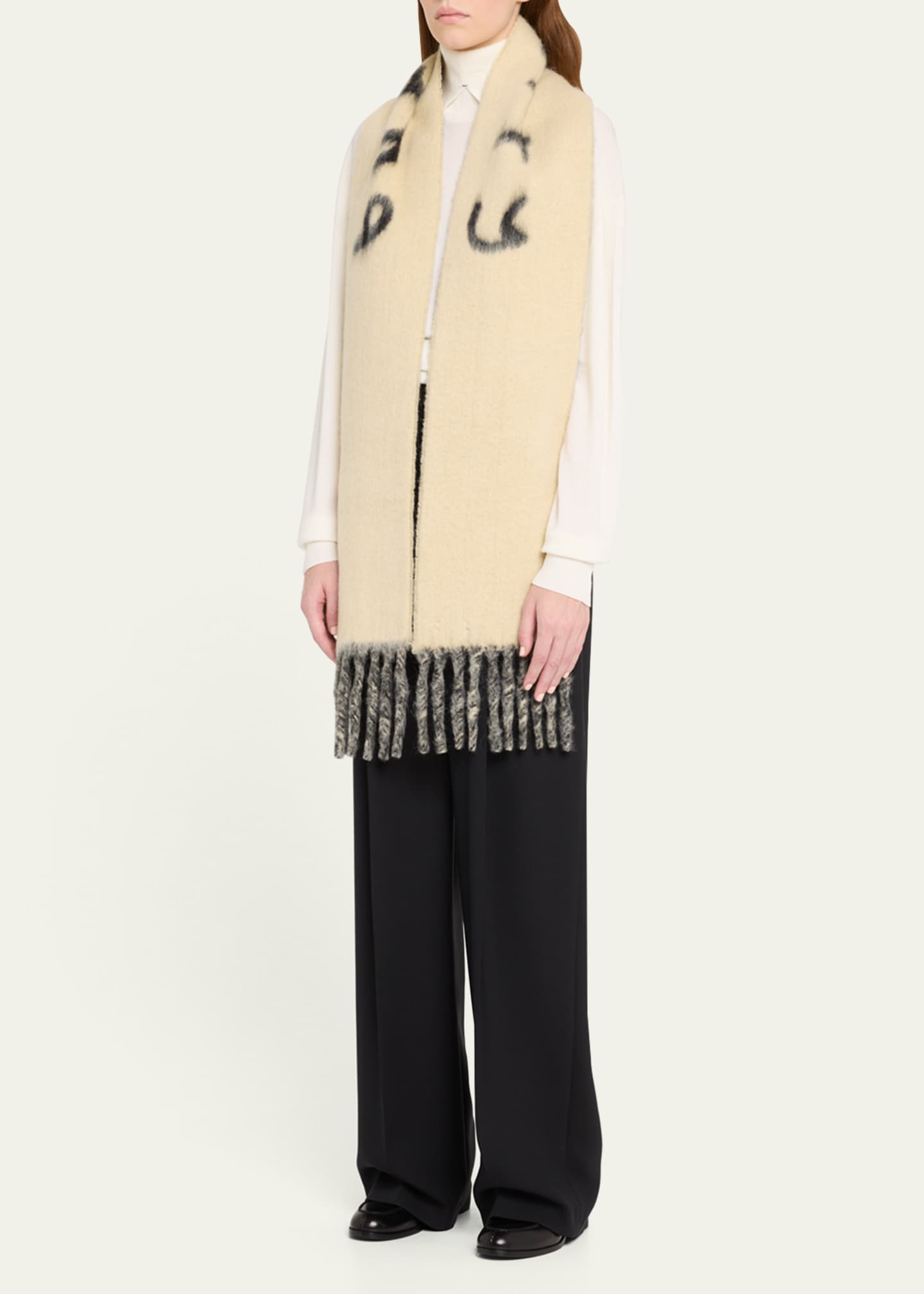 Burberry Reversible Jaquard Logo-Print Scarf Image 2 of 3