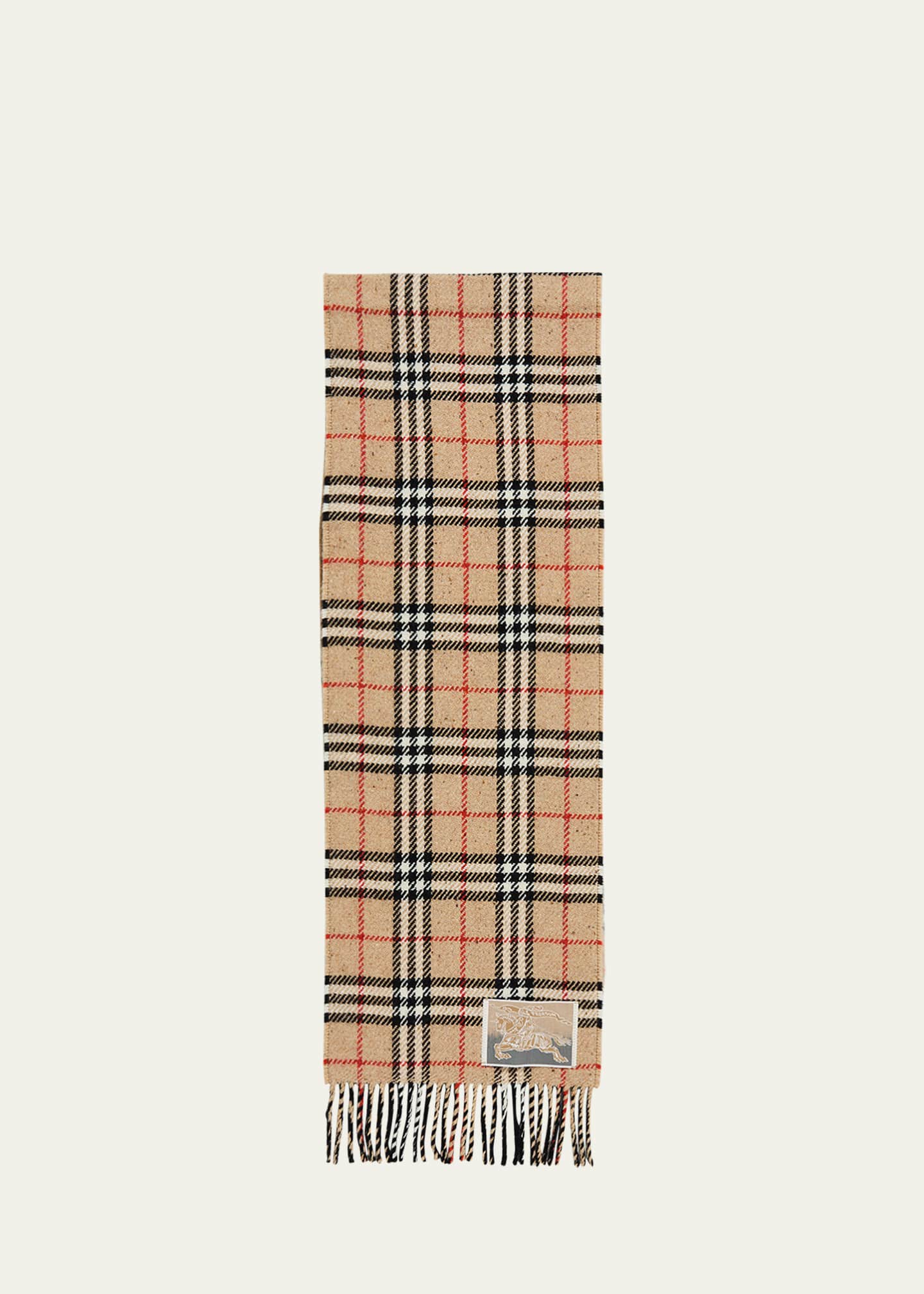 Burberry Check-Print Fringe Trim Scarf Image 1 of 3
