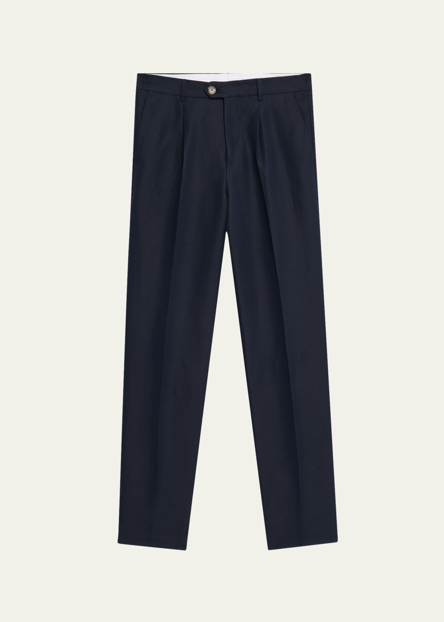 Brunello Cucinelli Men's Leisure-Fit Pleated Pants Image 1 of 5
