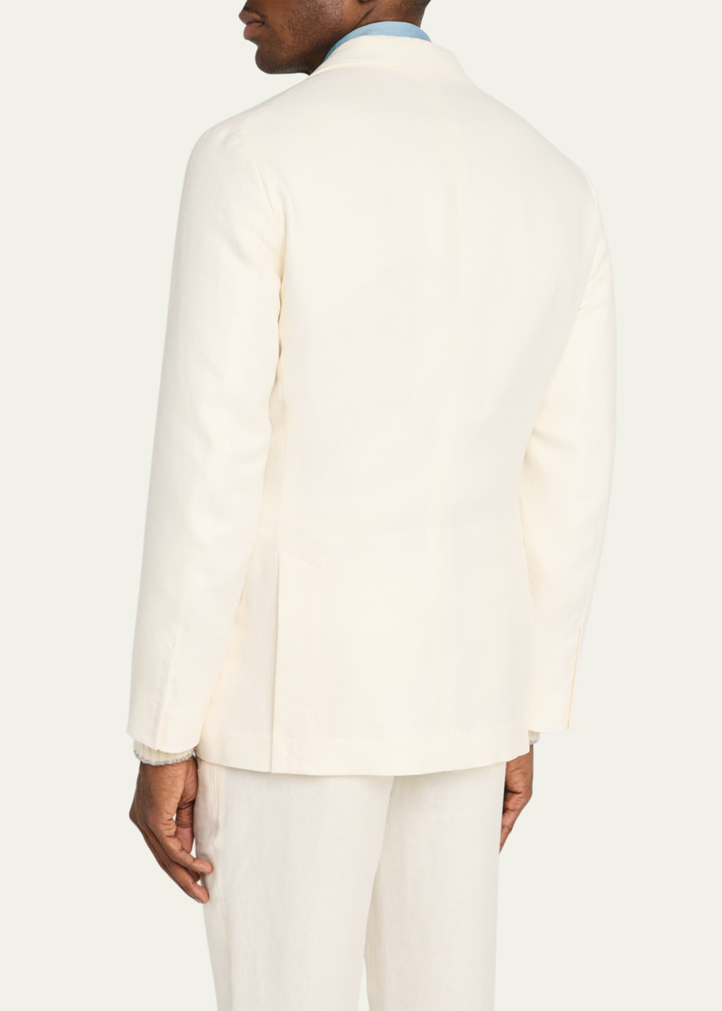 Brunello Cucinelli Men's Diagonal Twill Single-Breasted Sport Coat Image 3 of 8