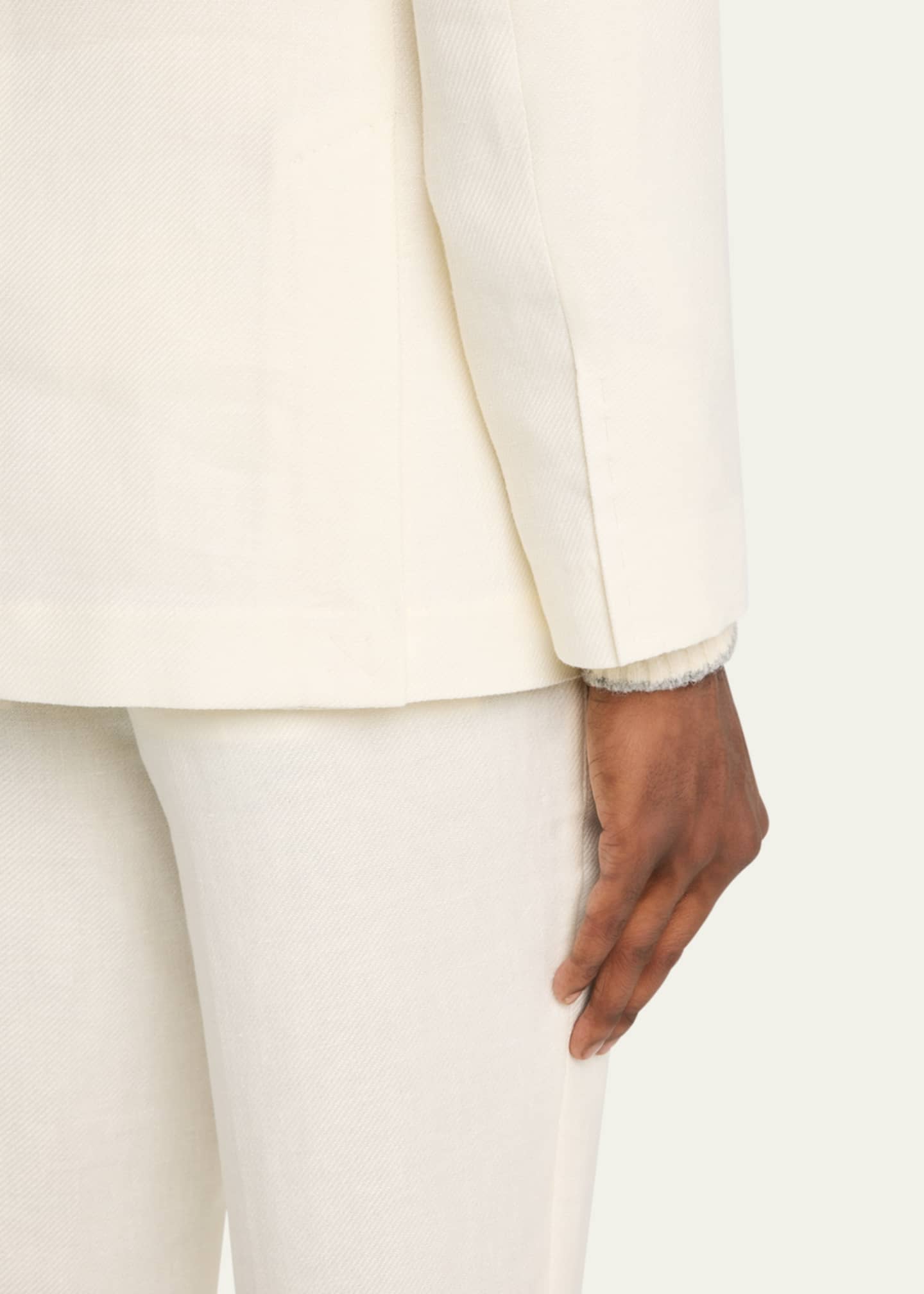 Brunello Cucinelli Men's Diagonal Twill Single-Breasted Sport Coat Image 8 of 8
