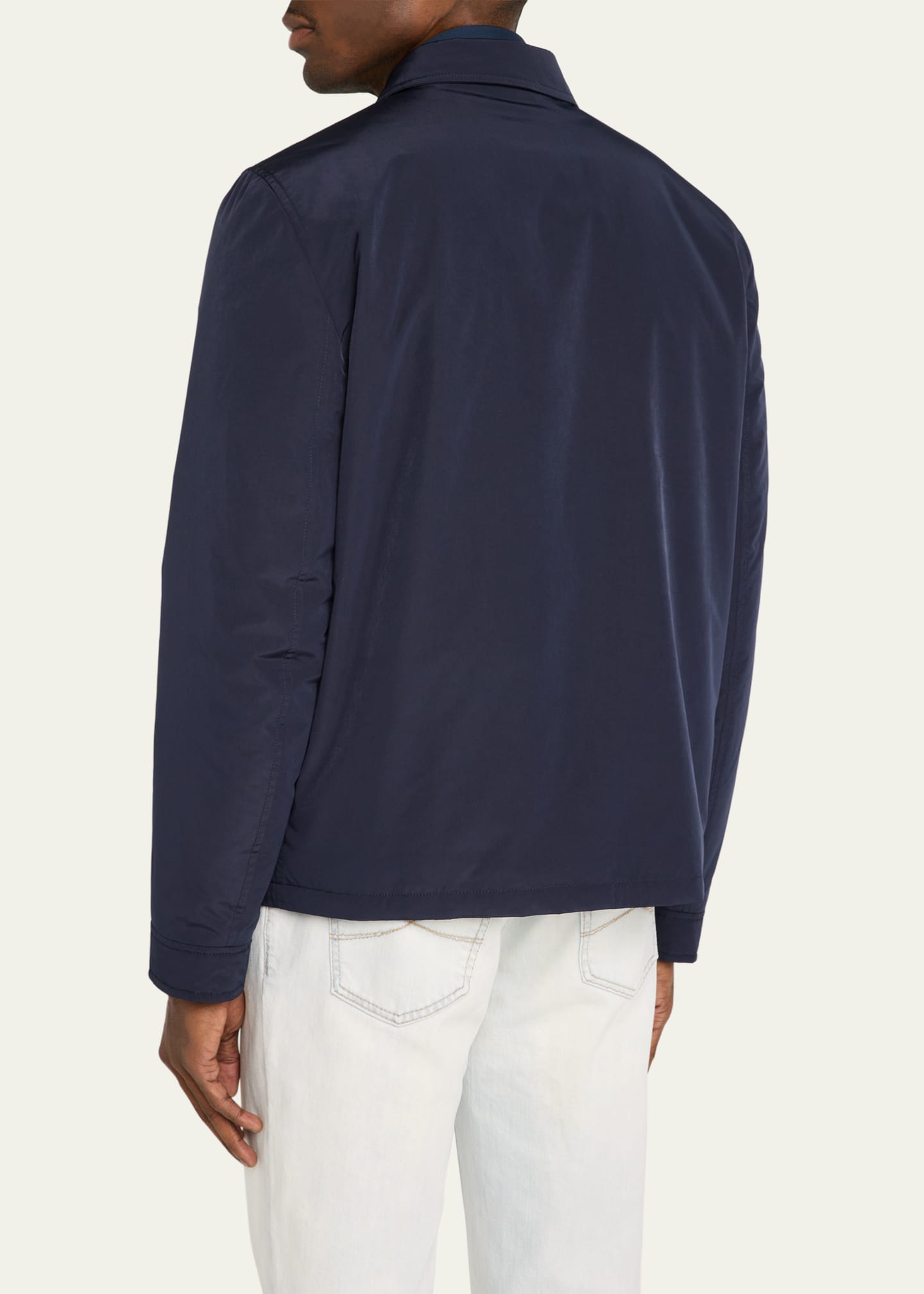 Brunello Cucinelli Men's Water-Resistant Snap Jacket Image 3 of 5