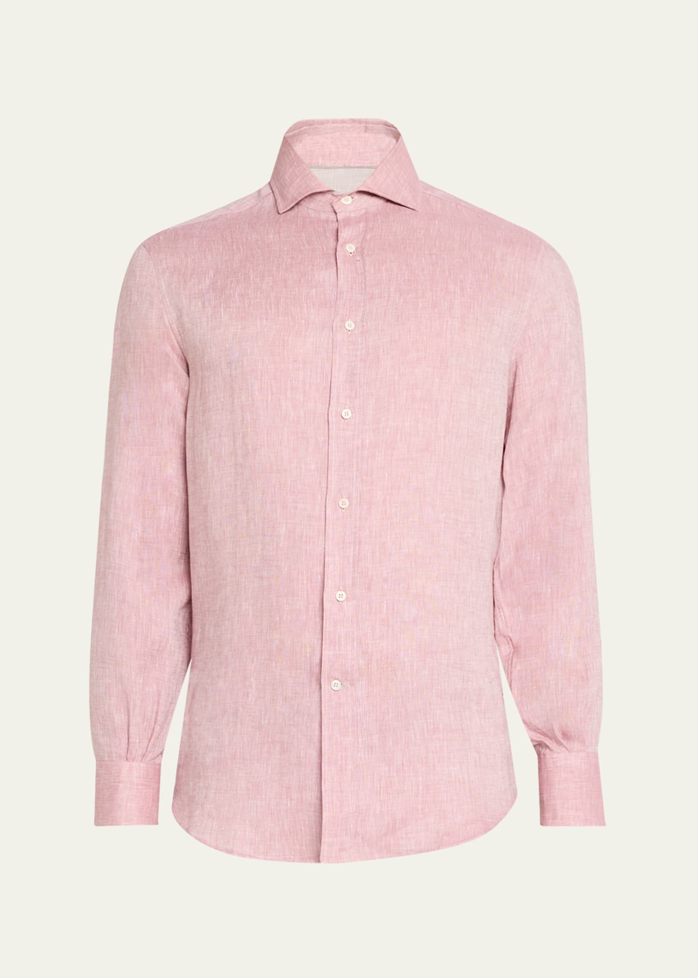 Brunello Cucinelli Men's Linen Sport Shirt Image 1 of 5