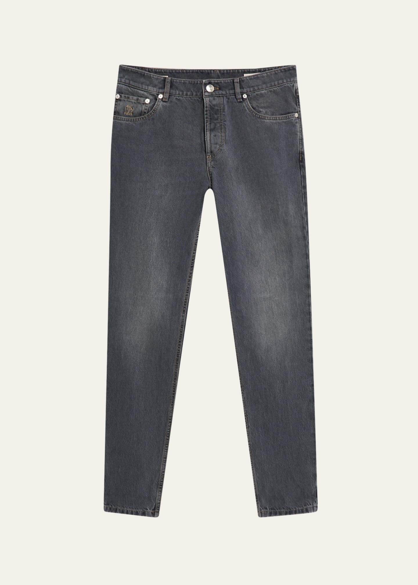 Brunello Cucinelli Men's Traditional-Fit Denim Five-Pocket Pants Image 1 of 5