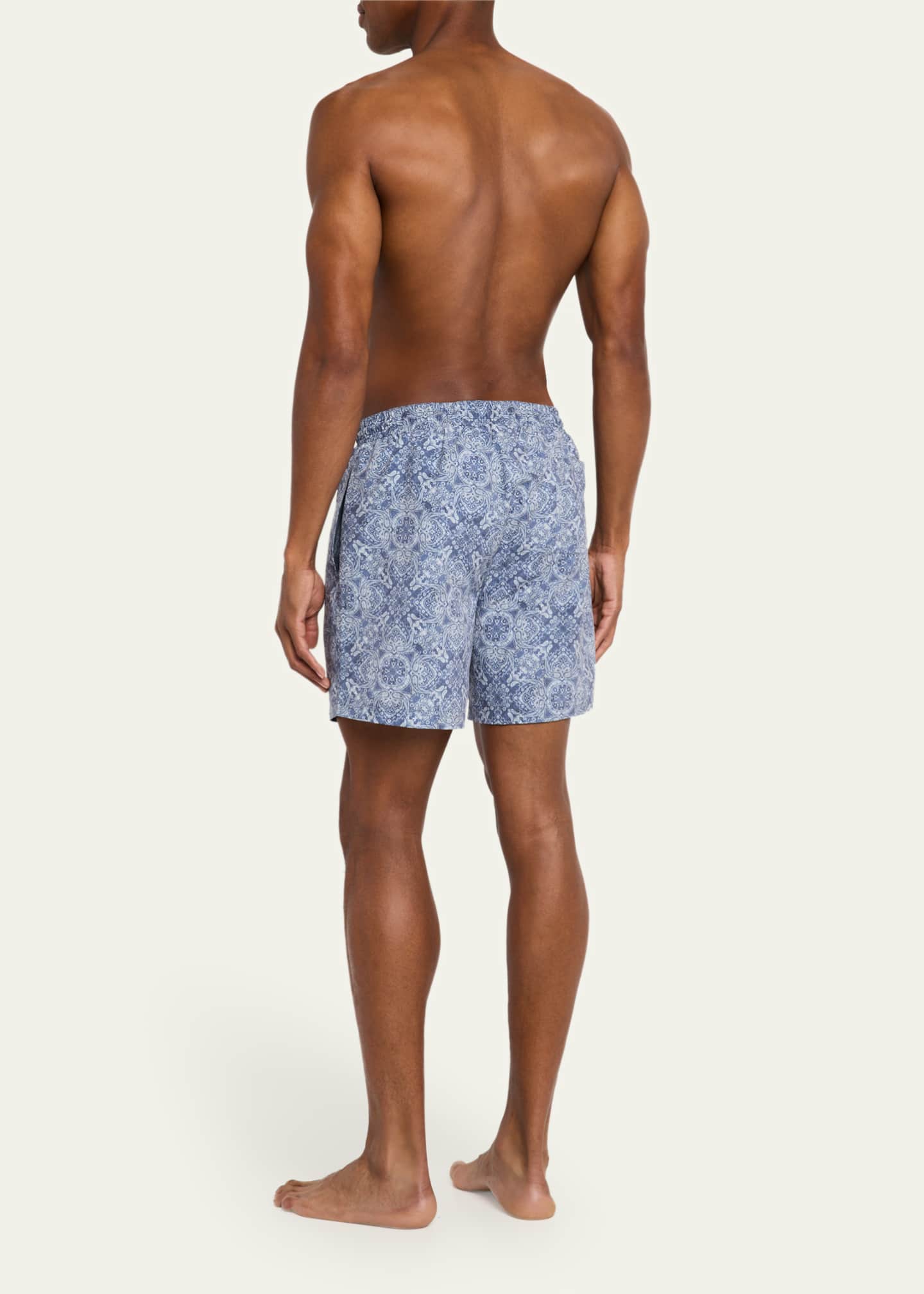 Brunello Cucinelli Men's Printed Swim Trunks Image 3 of 4