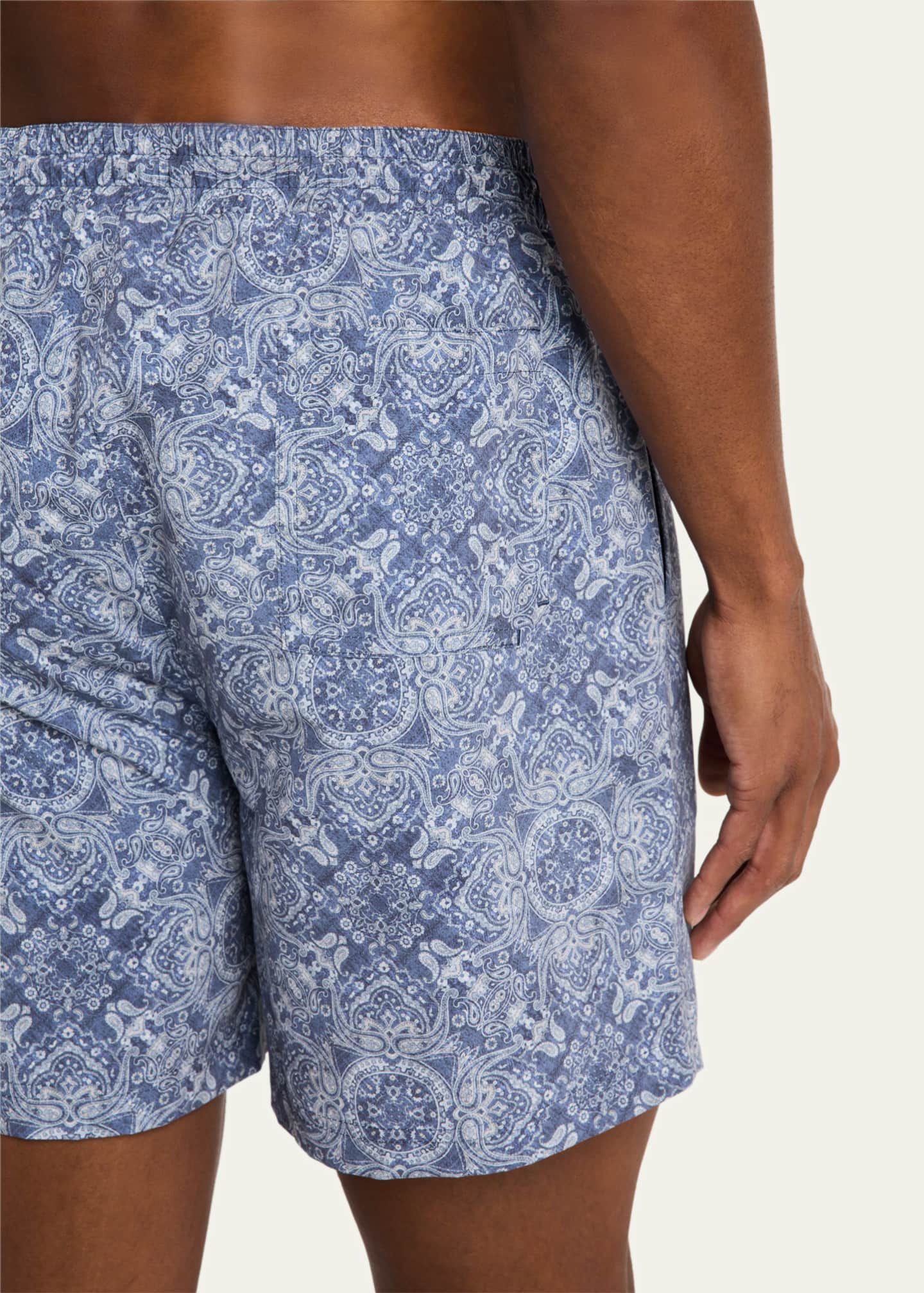 Brunello Cucinelli Men's Printed Swim Trunks Image 4 of 4