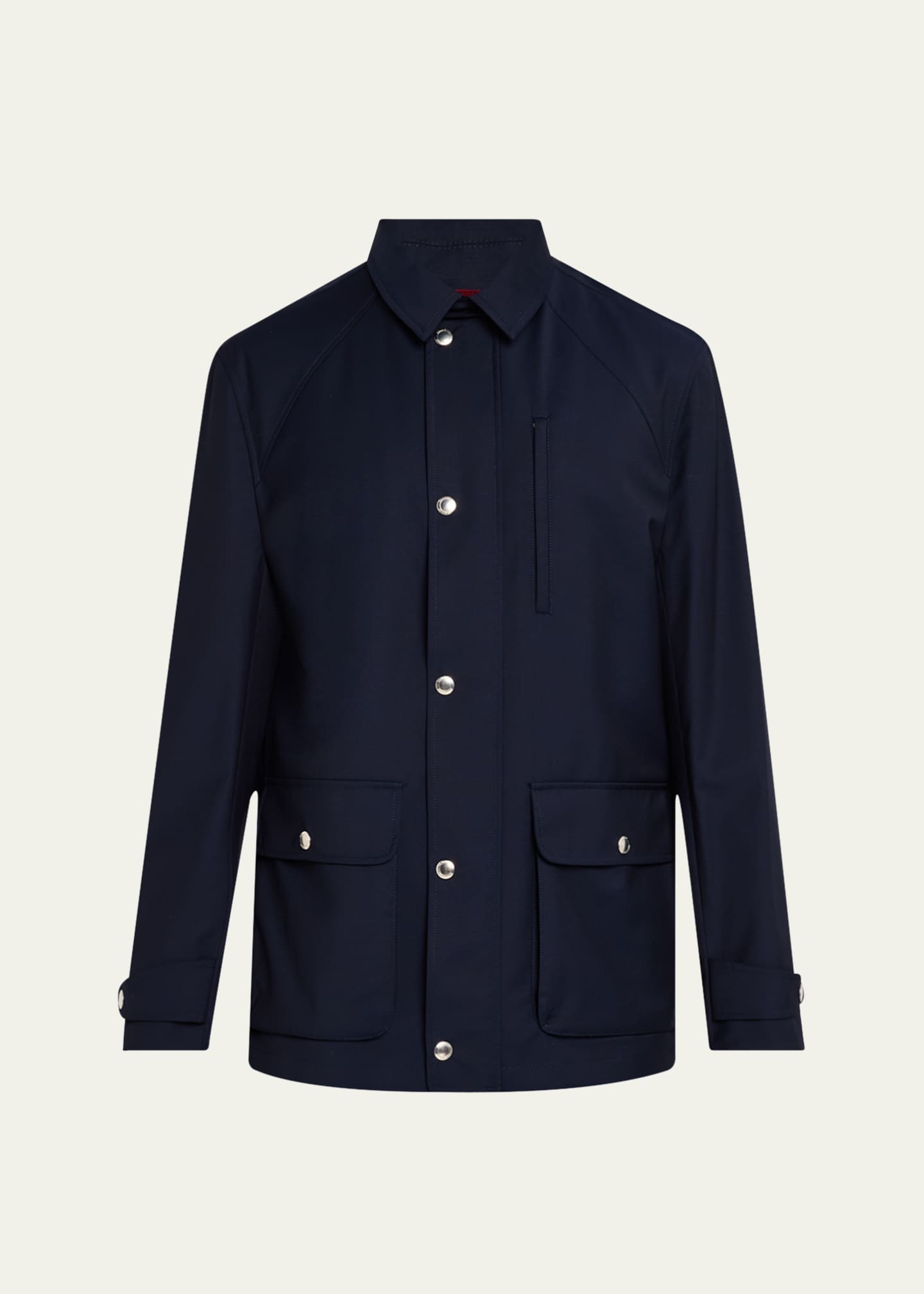 Brunello Cucinelli Men's Wool Full-Zip Travel Jacket Image 1 of 5