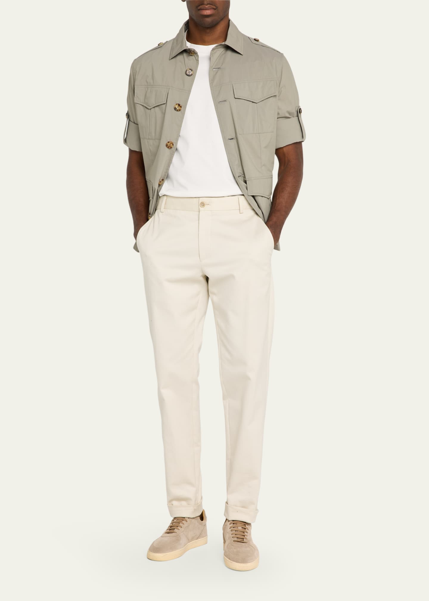 Brunello Cucinelli Men's Water-Resistant Safari Jacket Image 2 of 2