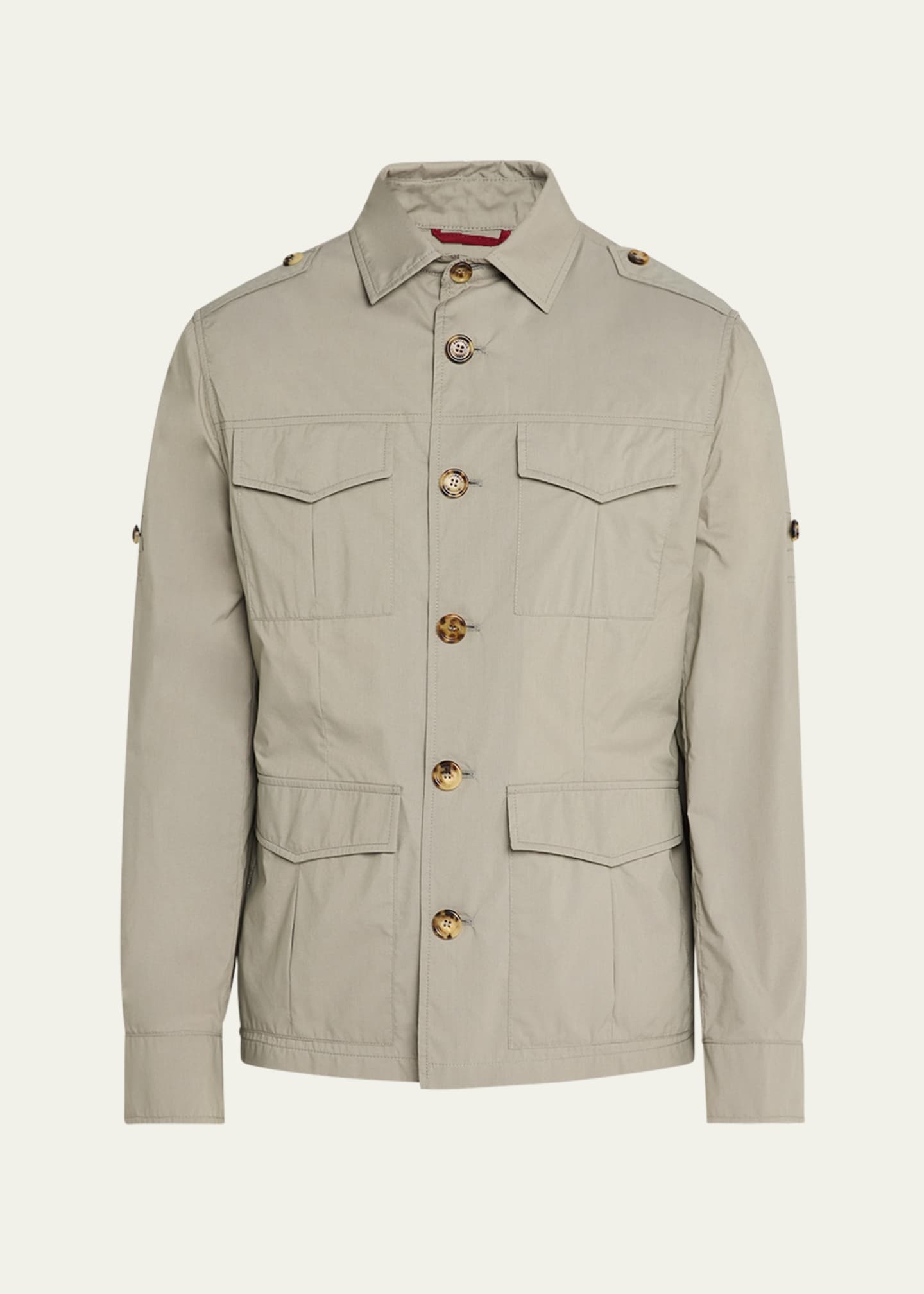 Brunello Cucinelli Men's Water-Resistant Safari Jacket Image 1 of 2