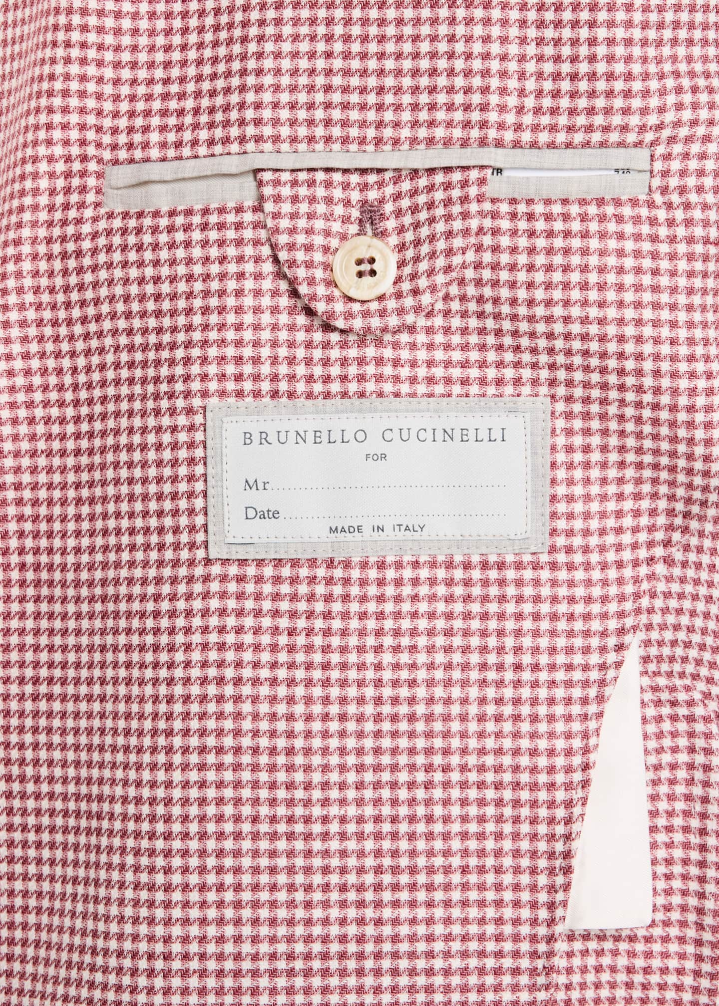 Brunello Cucinelli Men's Houndstooth Single-Breasted Sport Coat Image 6 of 8