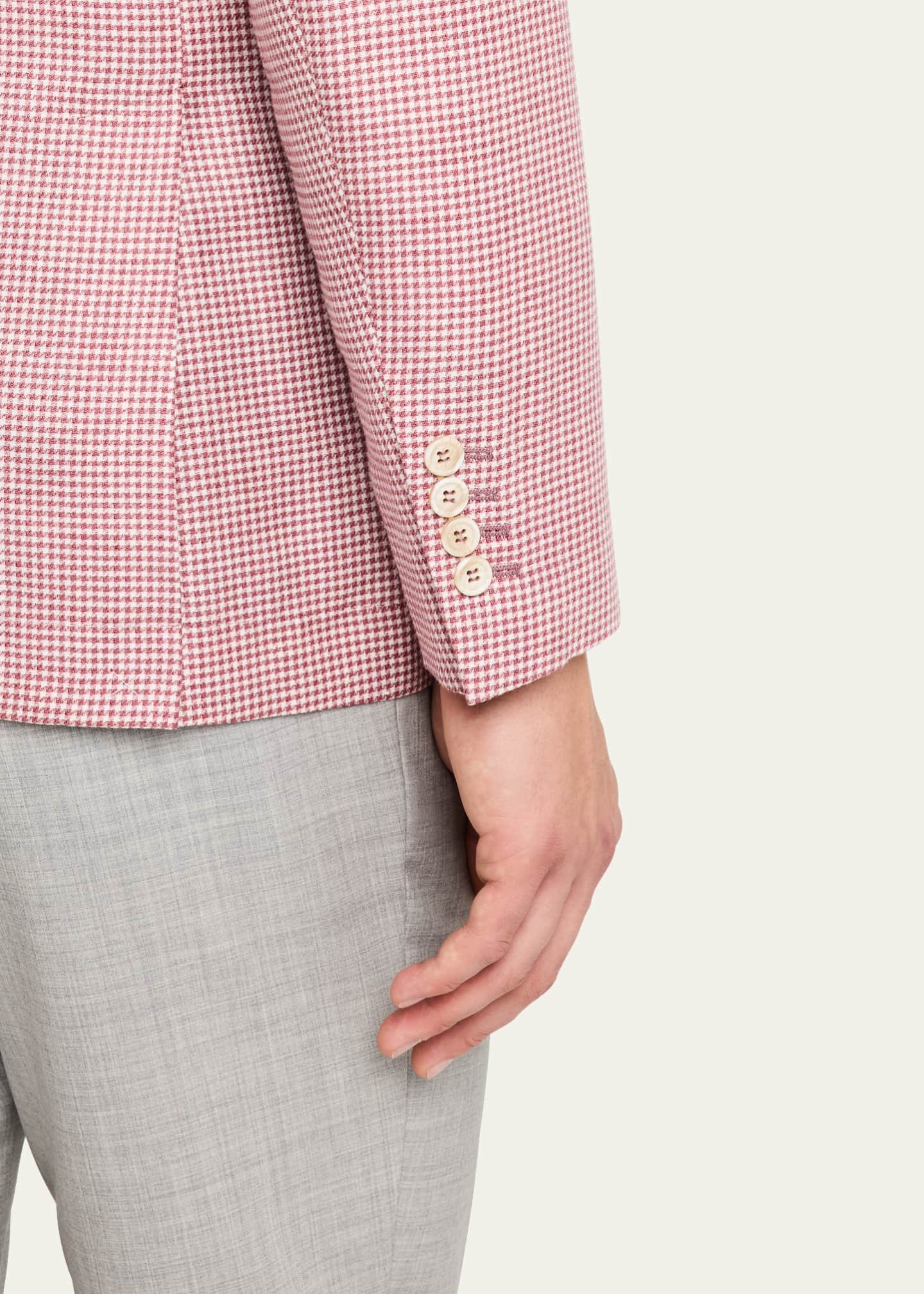 Brunello Cucinelli Men's Houndstooth Single-Breasted Sport Coat Image 8 of 8